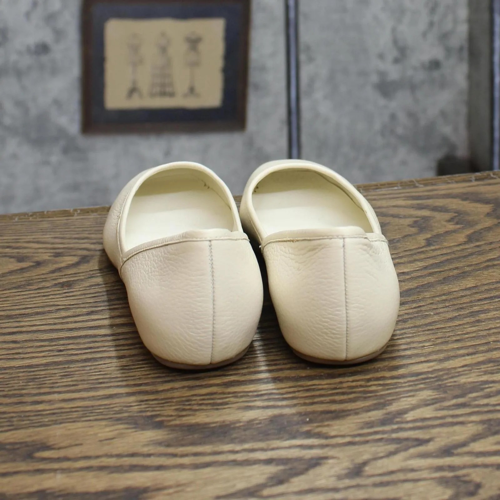 Coldwater Creek Womens Vintage Essential Pull On Flats Ivy Off White 6M