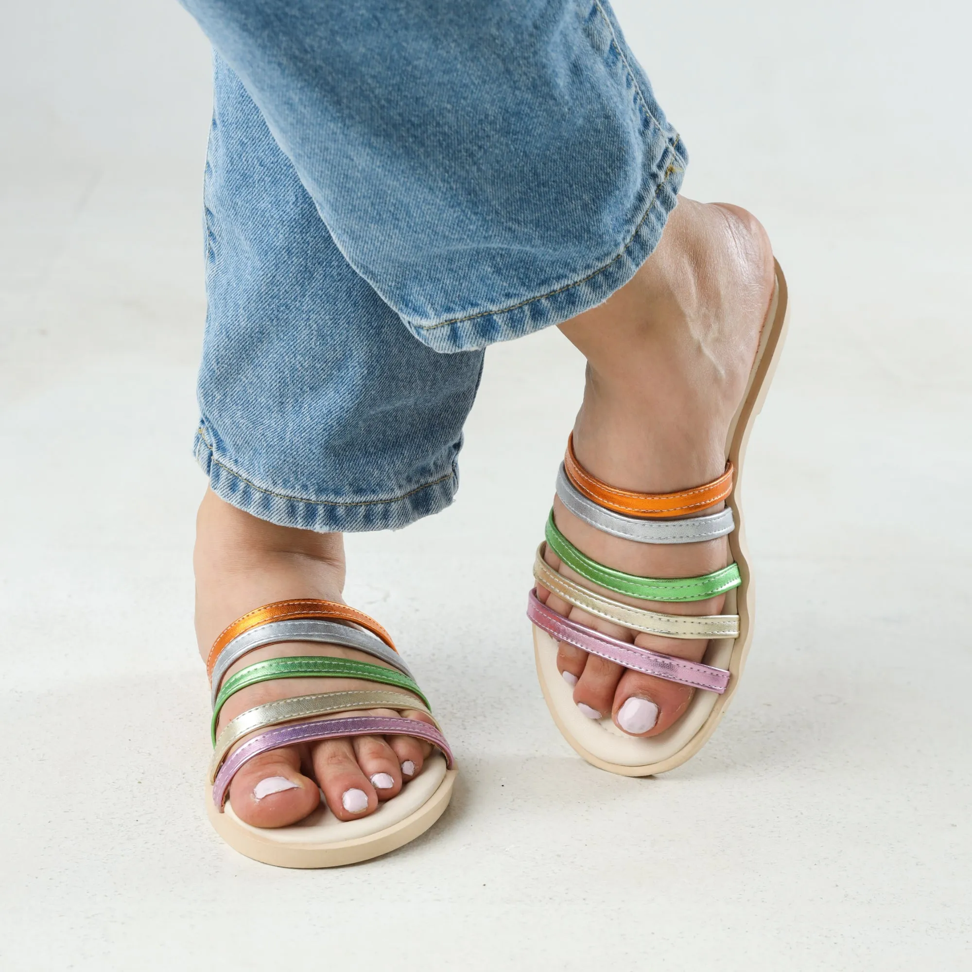 Colori 5 Strap Flat Slippers