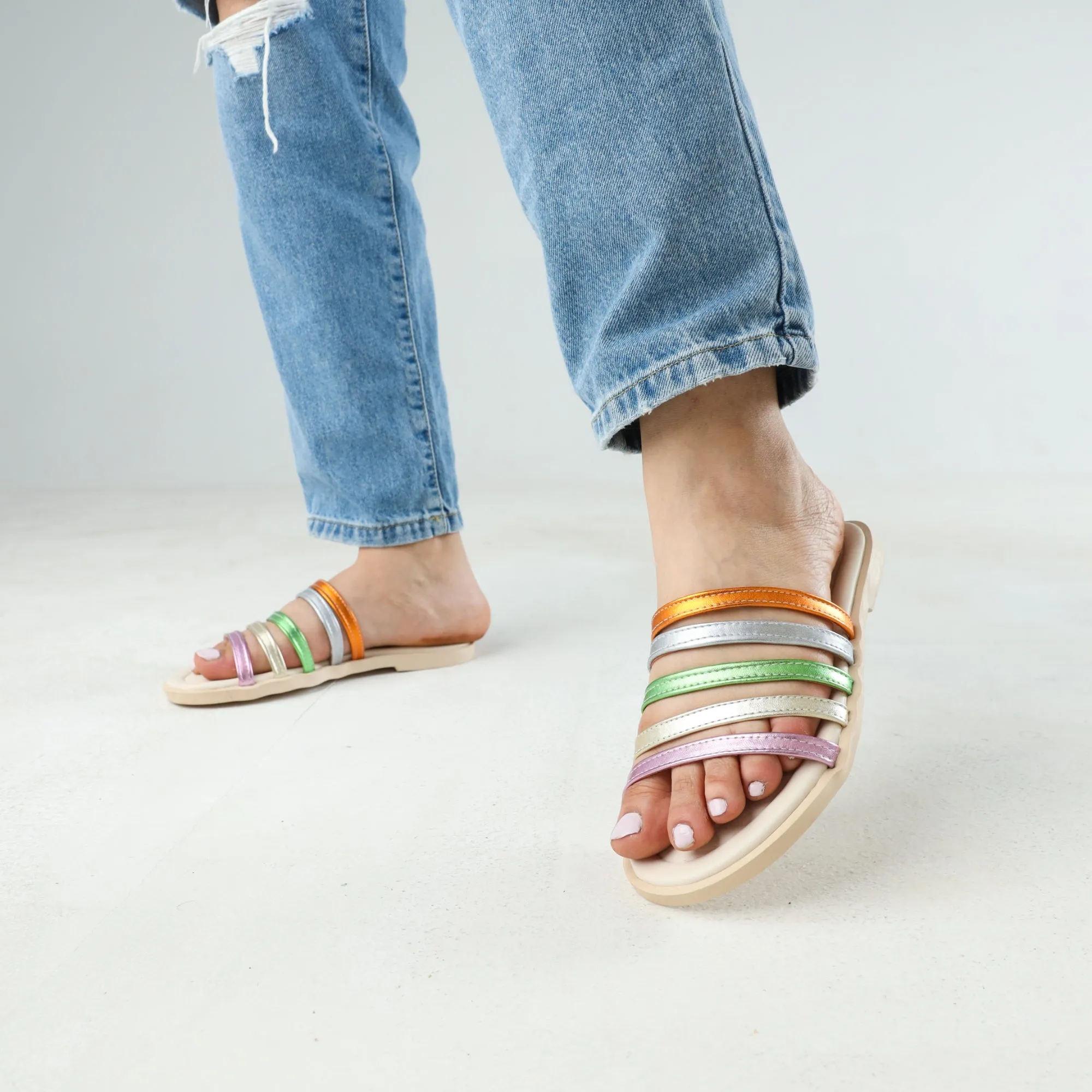 Colori 5 Strap Flat Slippers