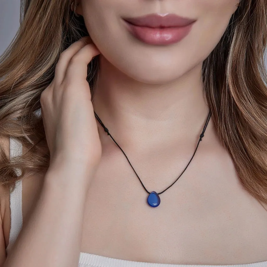 Czech Glass Teardrop Choker Necklace