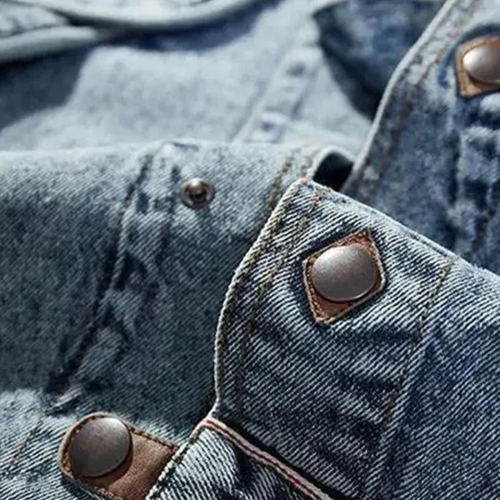 Denim Archer™ | Men's Vintage Denim Jacket | Distressed Wash, Classic Fit, Durable Cotton Fabric