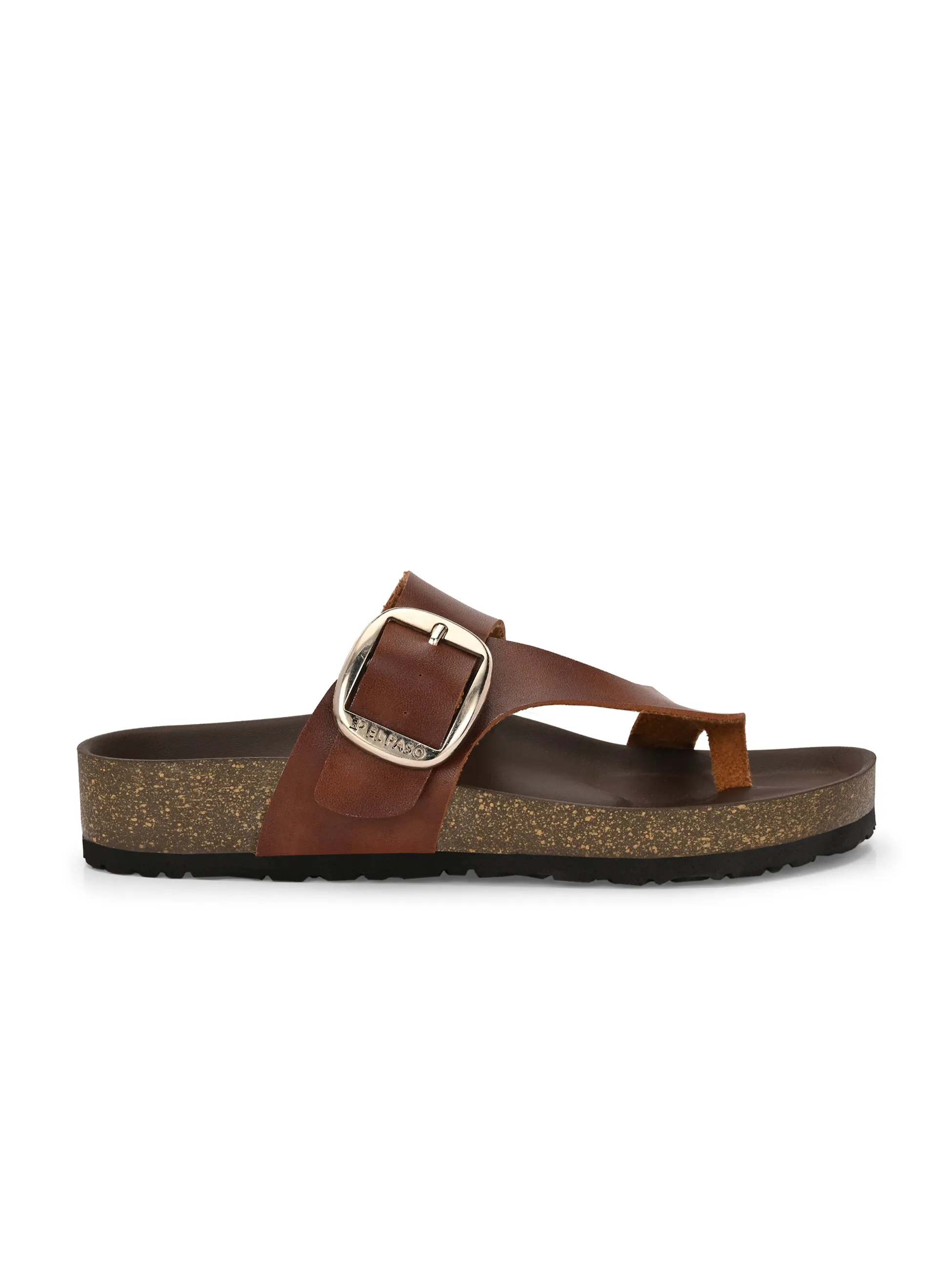 El Paso Women One Toe Flats with Buckles