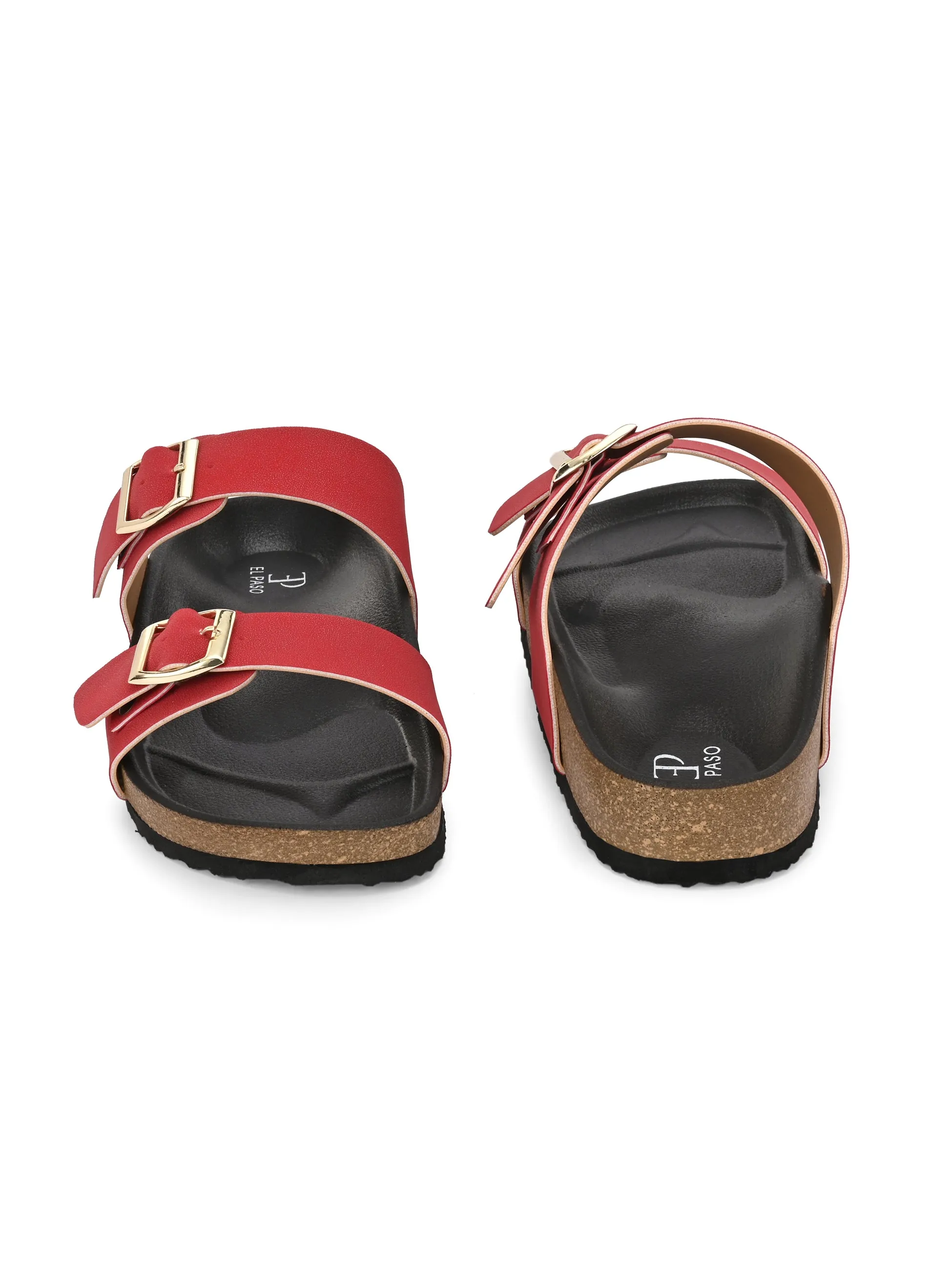 El Paso Women One Toe Flats with Buckles