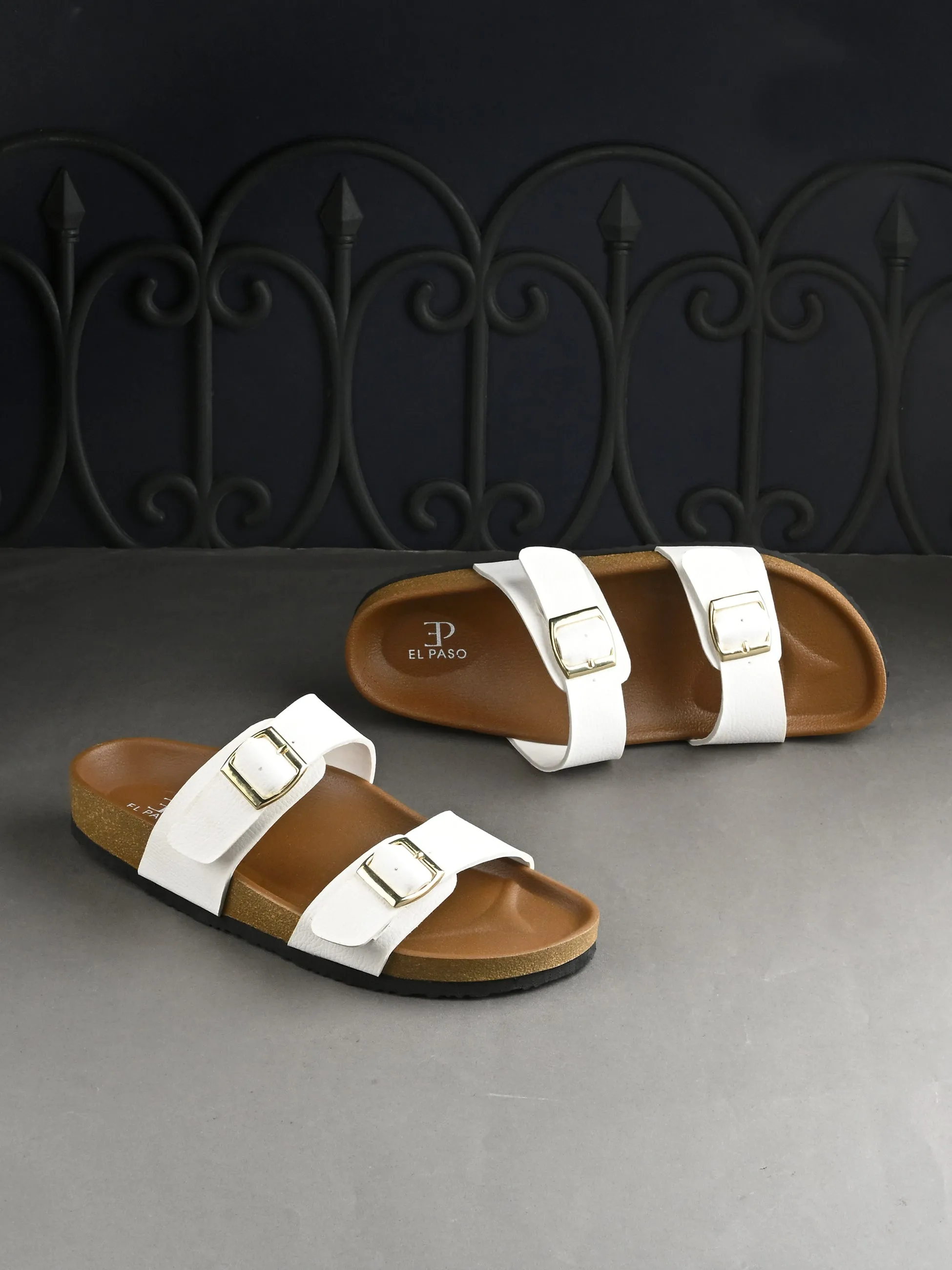 El Paso Women One Toe Flats with Buckles