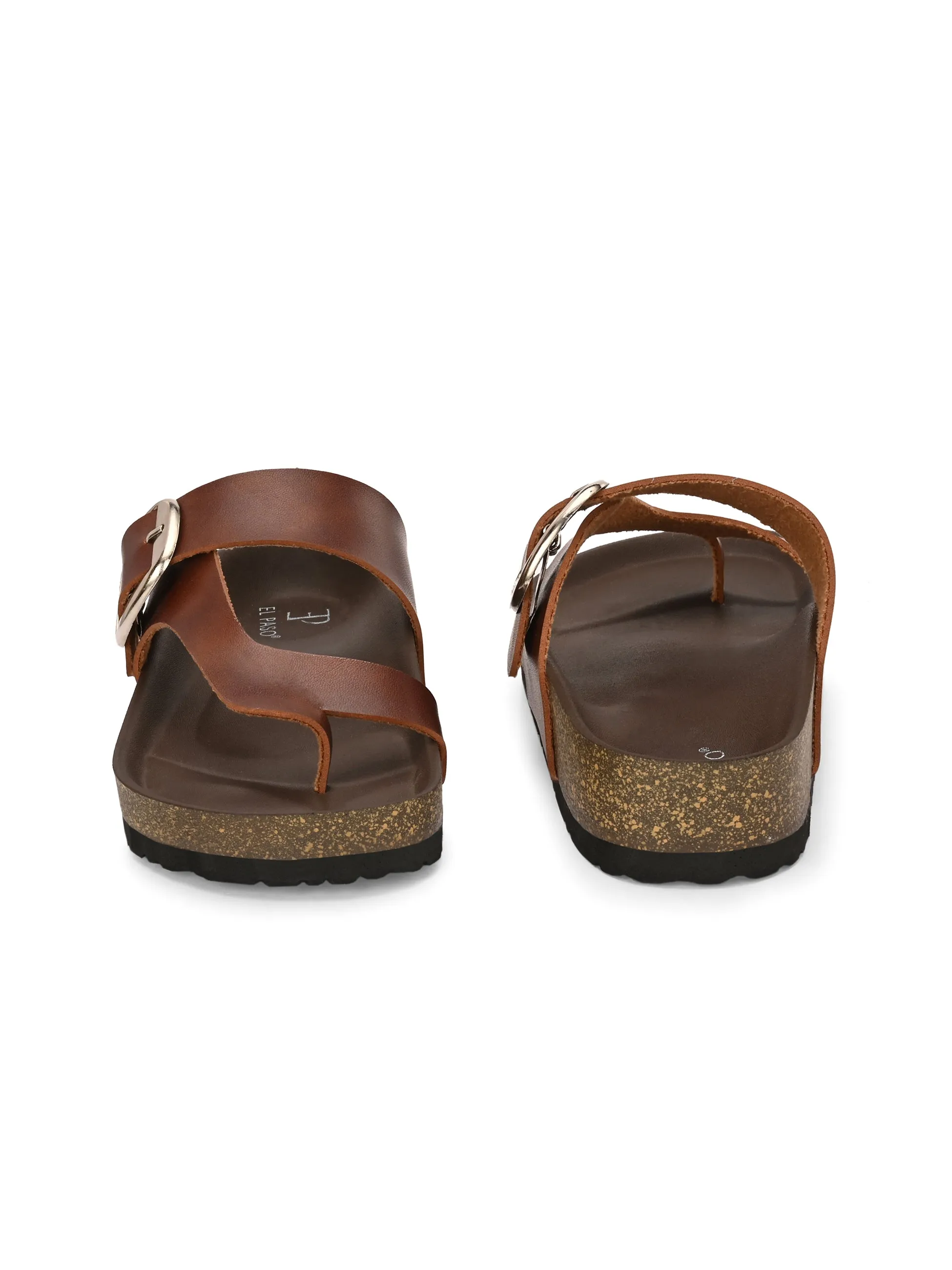 El Paso Women One Toe Flats with Buckles