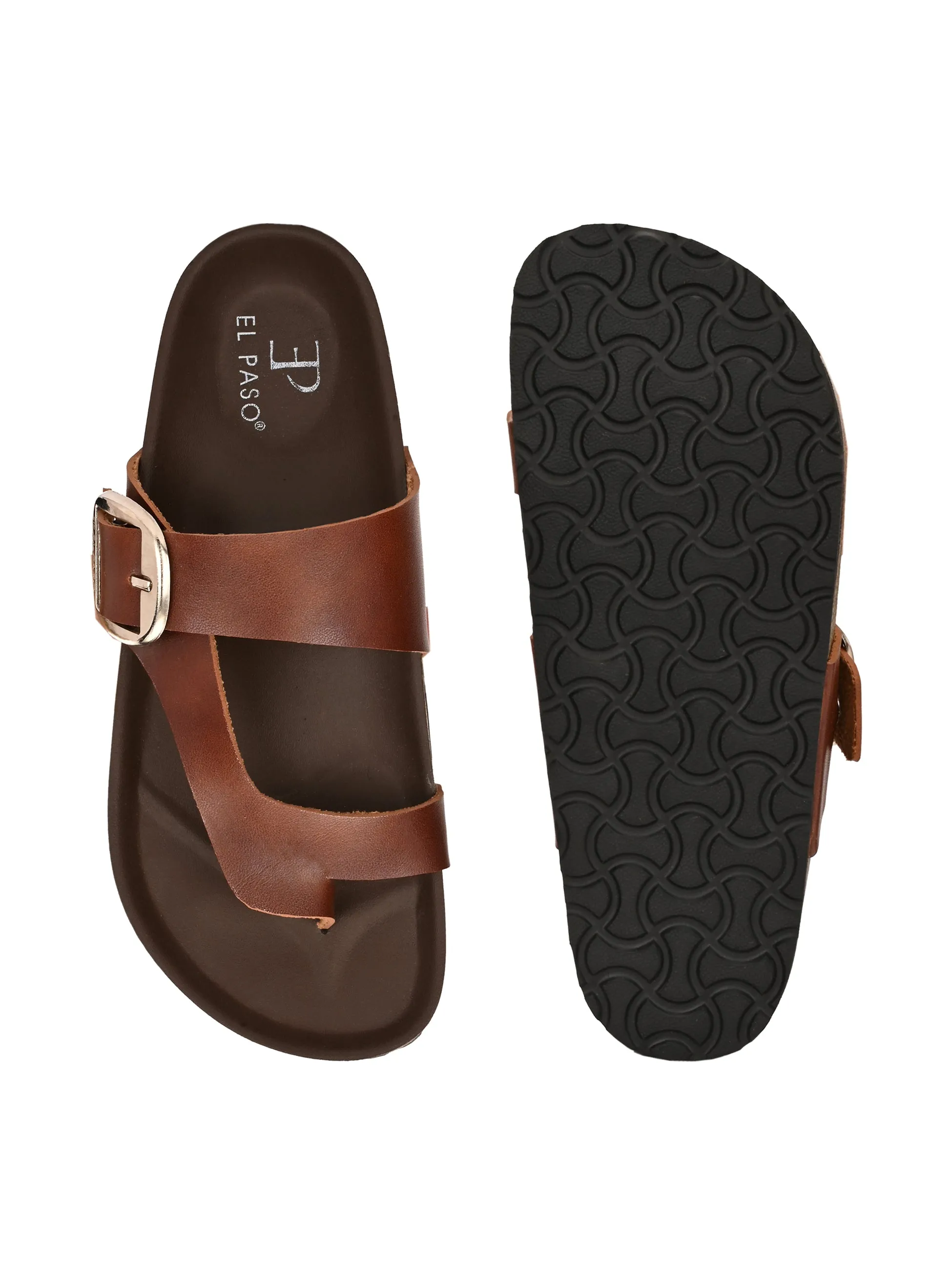 El Paso Women One Toe Flats with Buckles