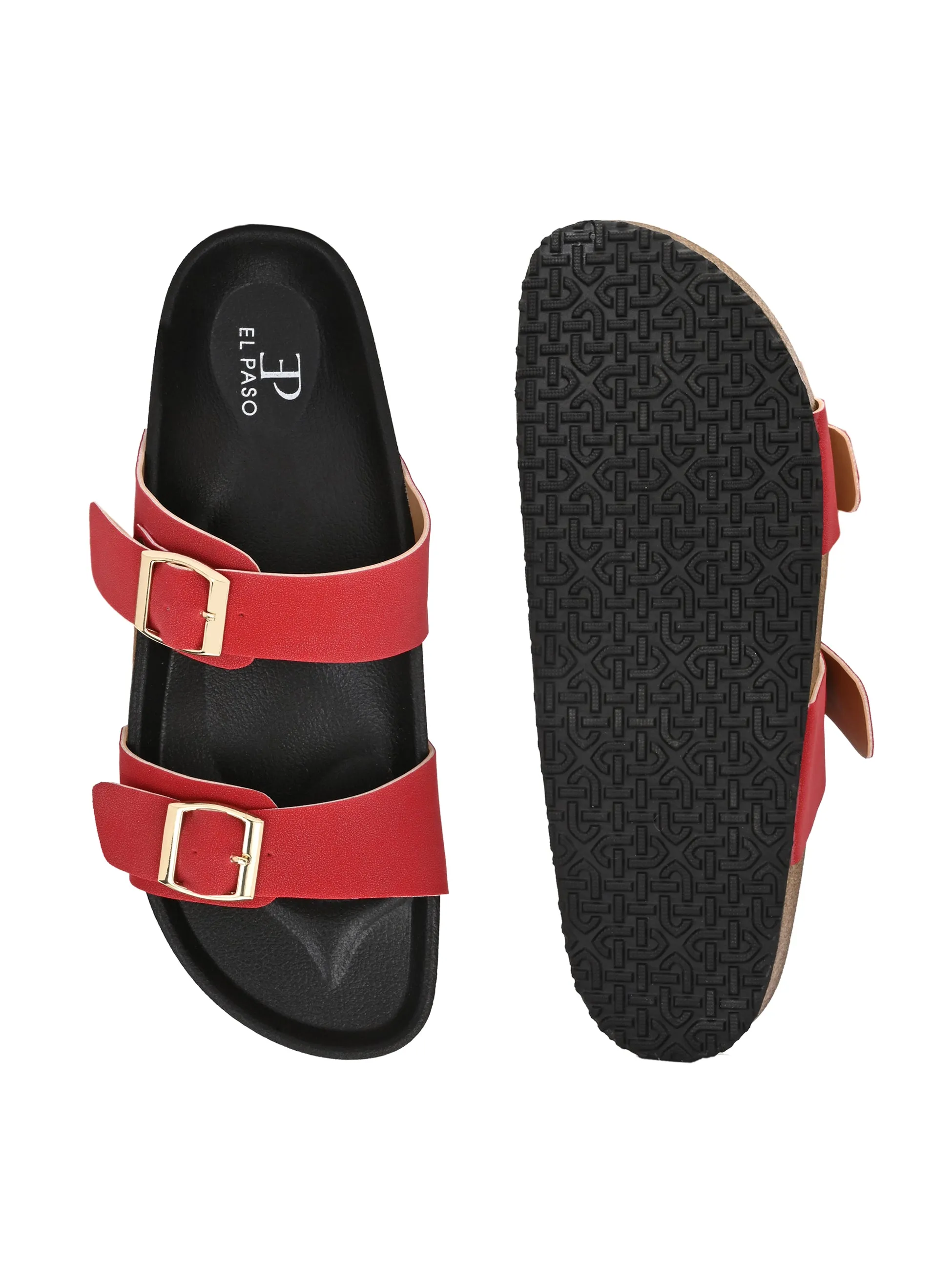 El Paso Women One Toe Flats with Buckles