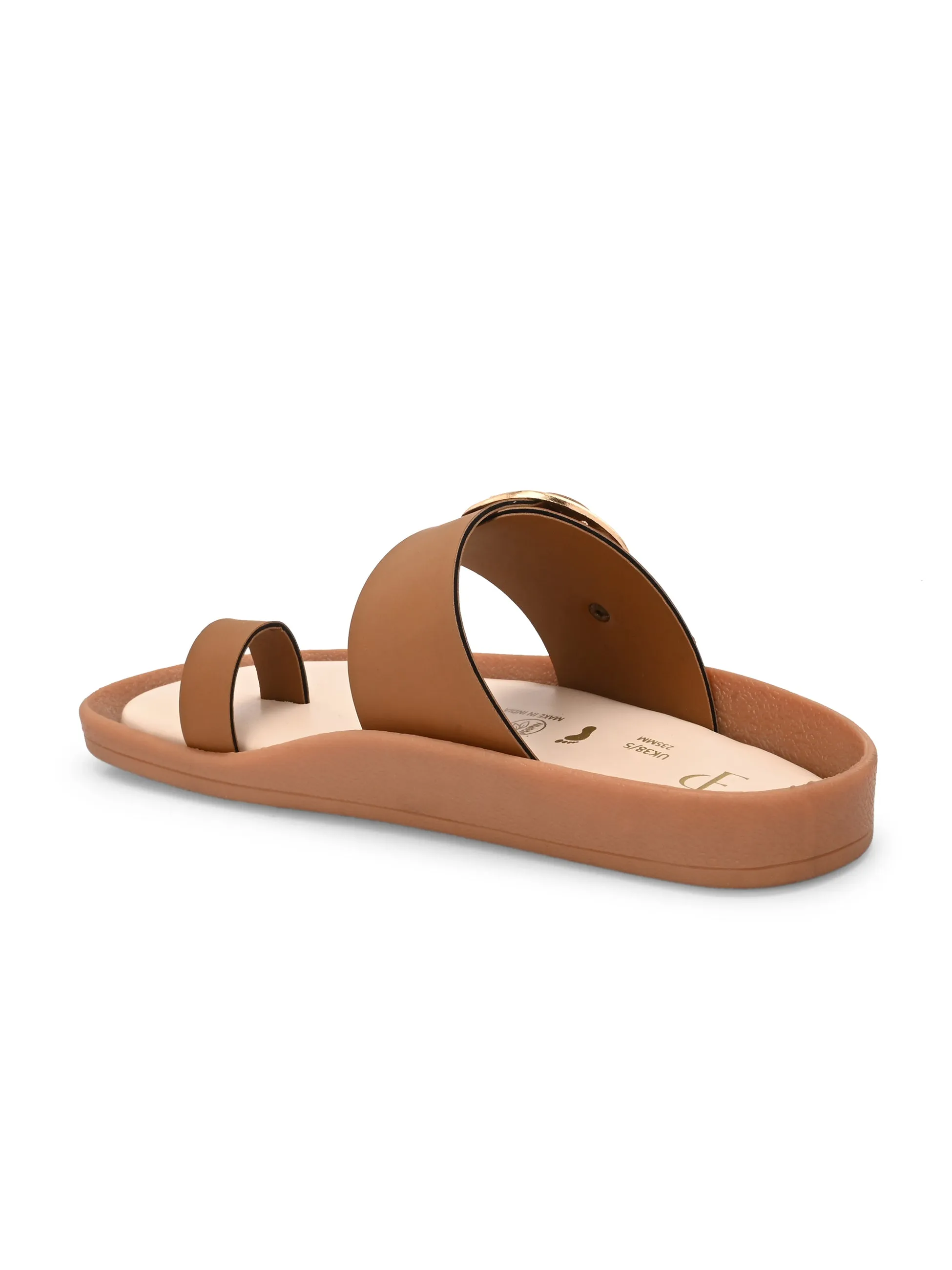 El Paso Women One Toe Flats with Buckles