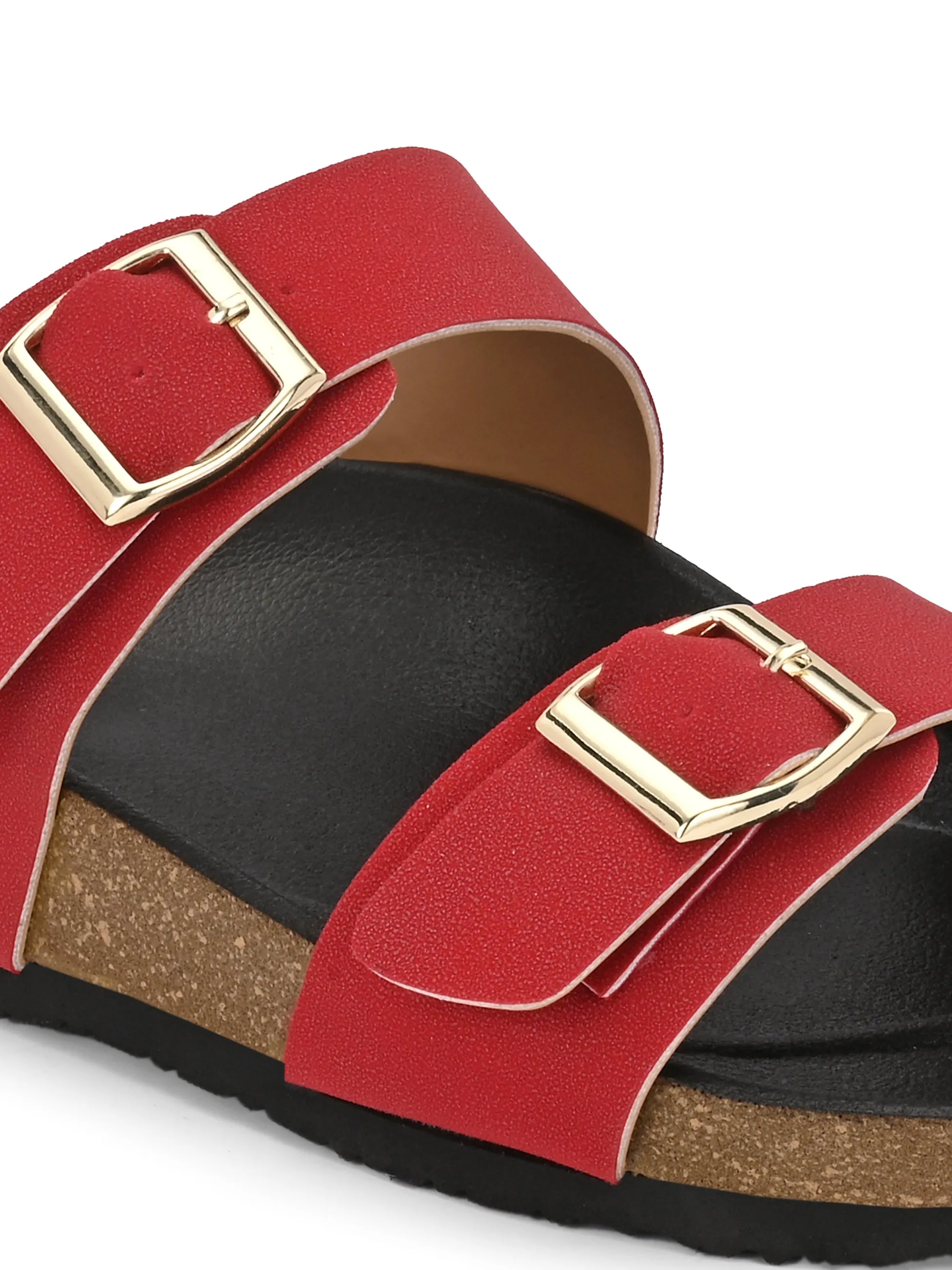 El Paso Women One Toe Flats with Buckles