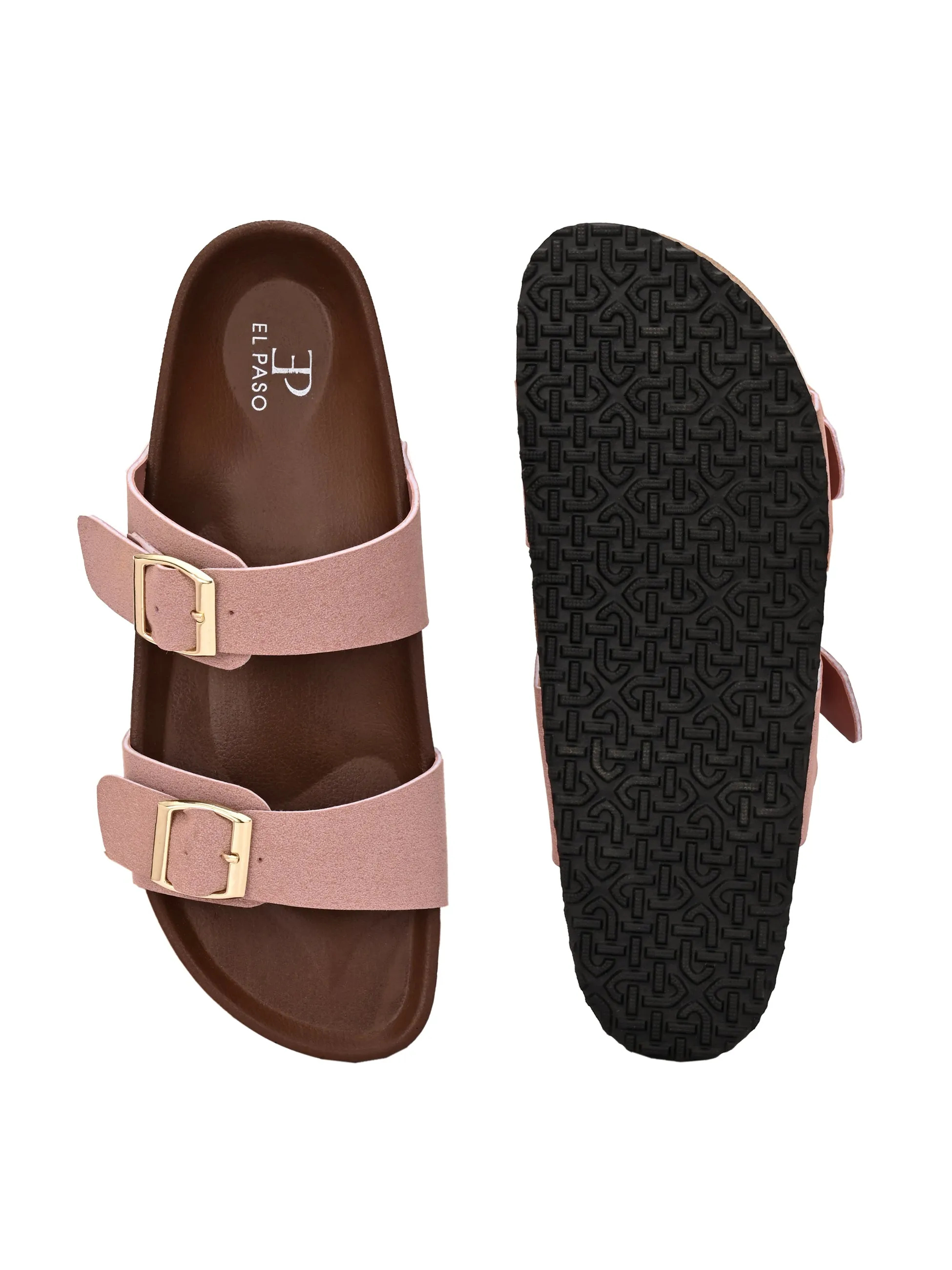El Paso Women One Toe Flats with Buckles