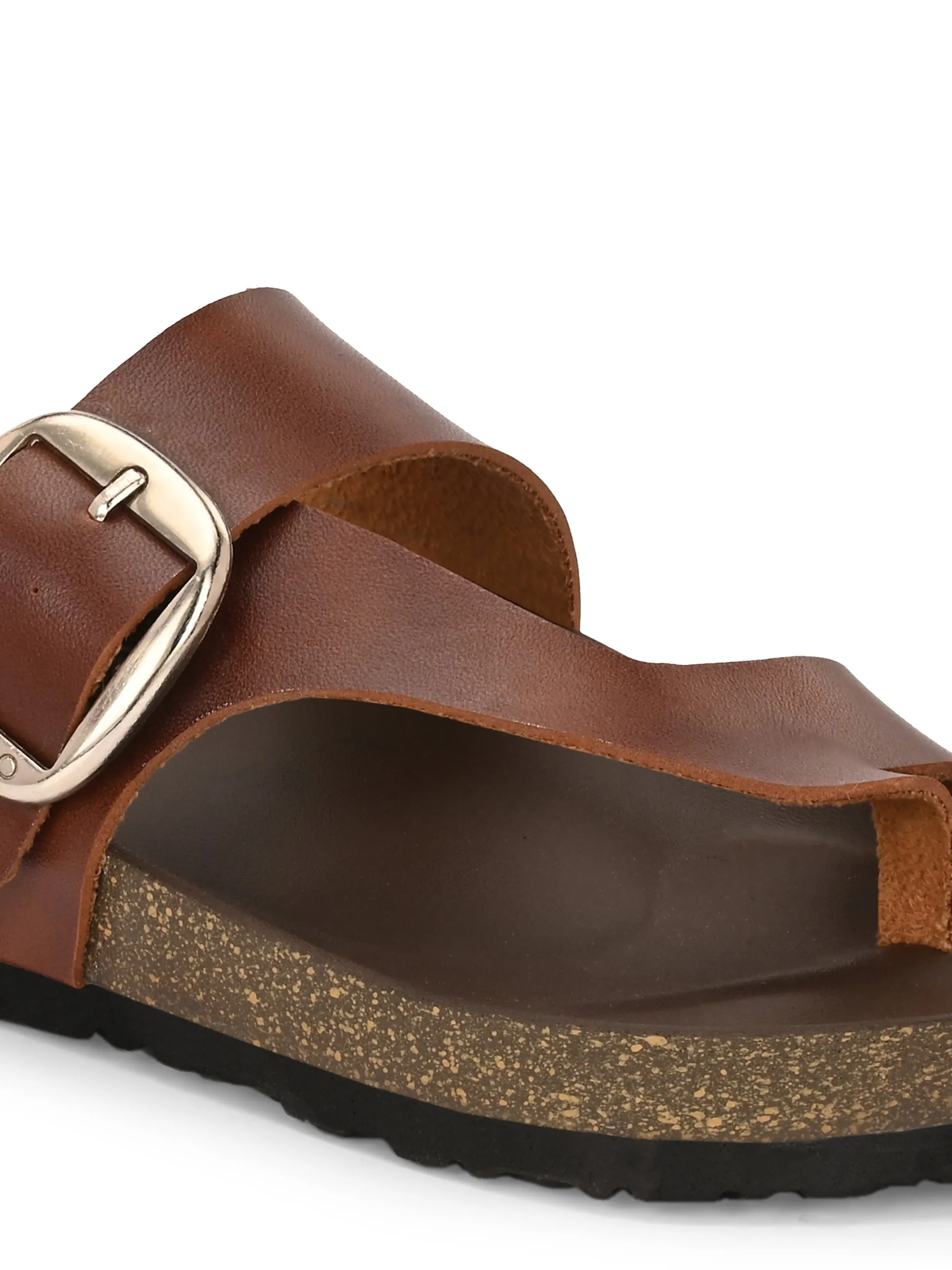 El Paso Women One Toe Flats with Buckles