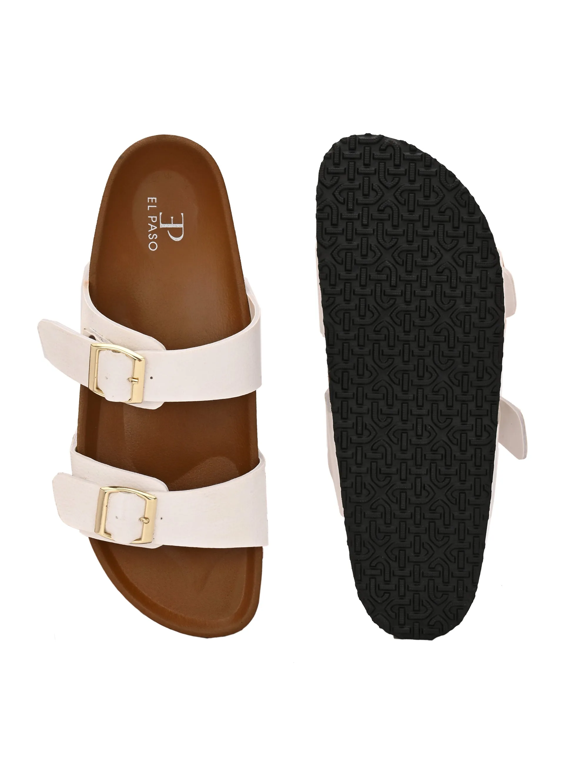 El Paso Women One Toe Flats with Buckles