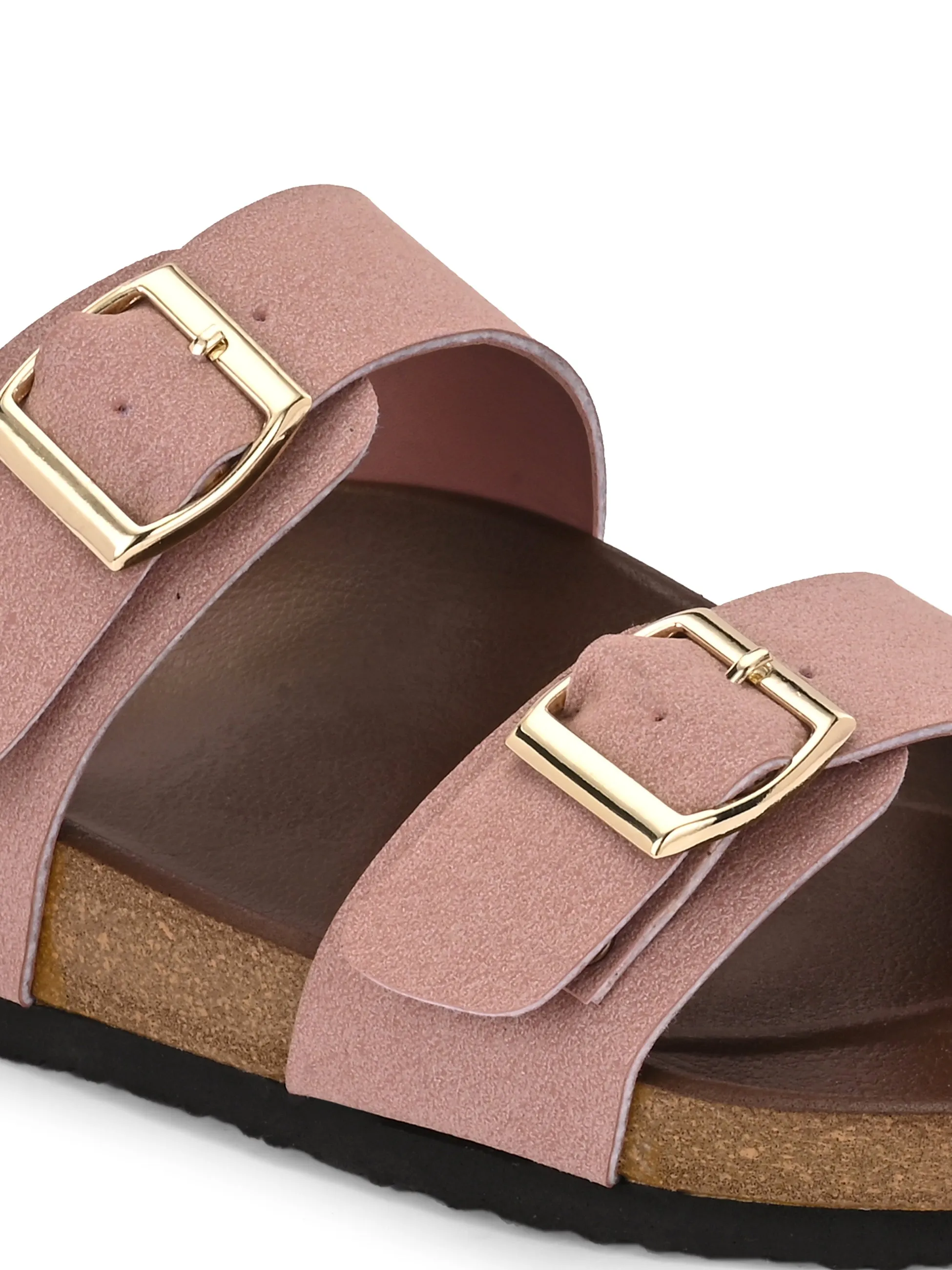 El Paso Women One Toe Flats with Buckles