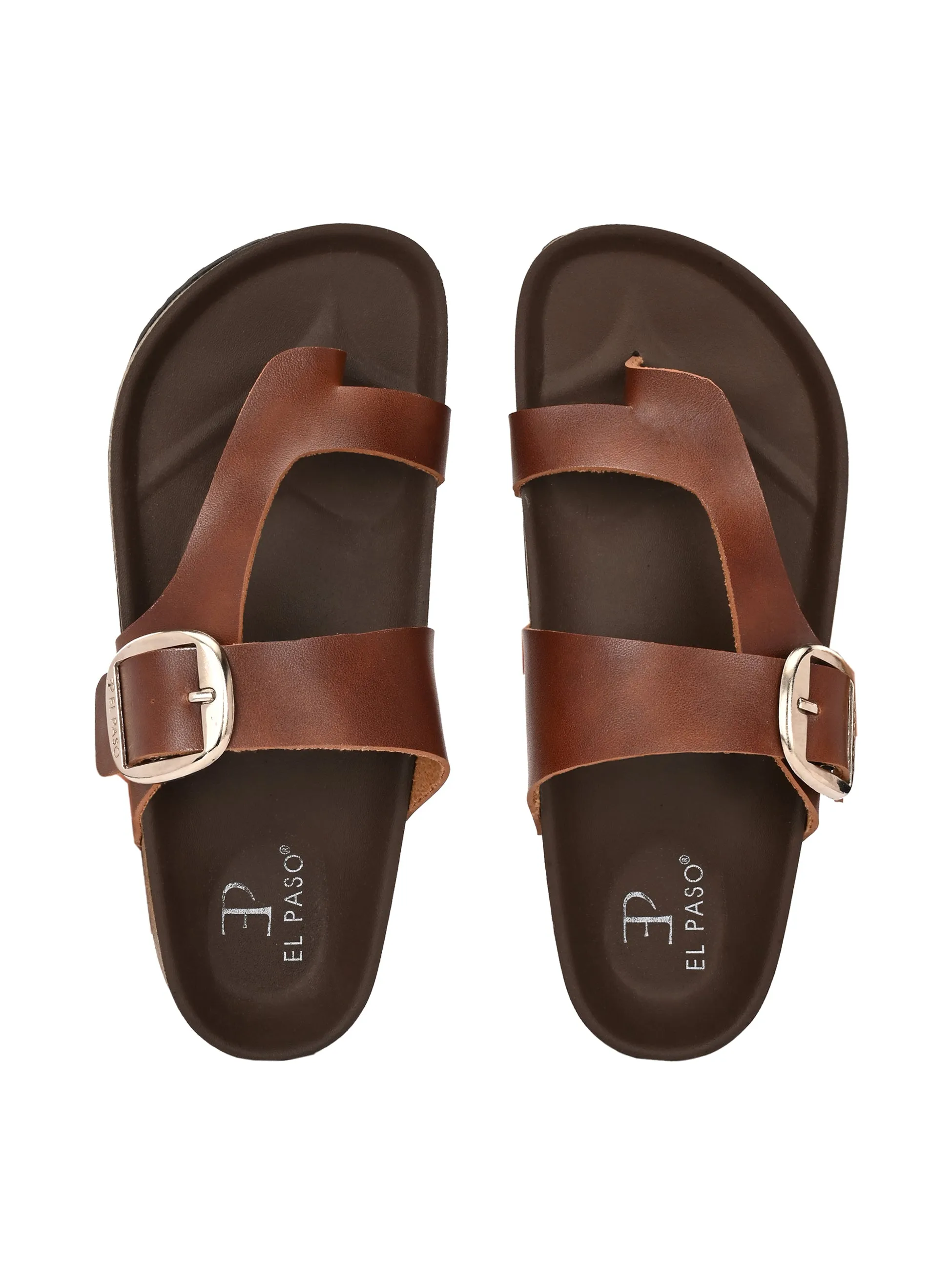 El Paso Women One Toe Flats with Buckles