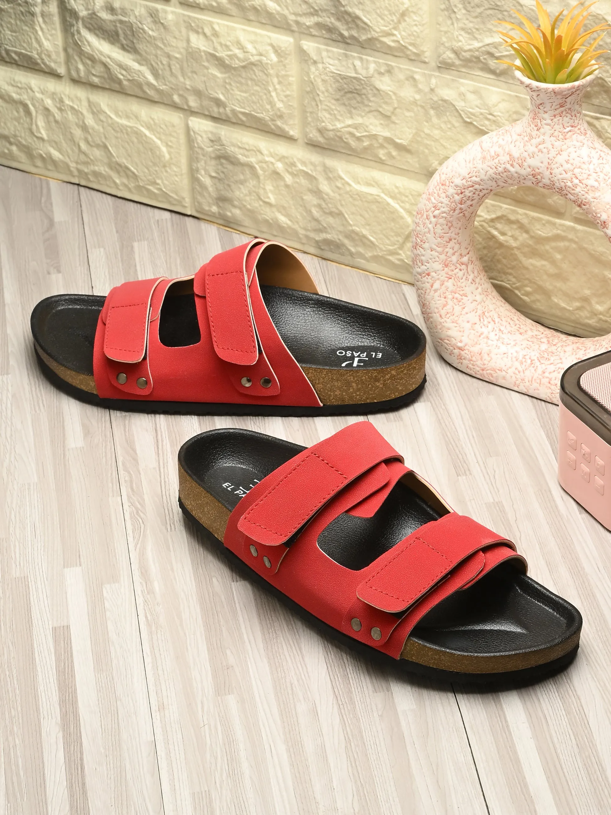 El Paso Women Velcro One Toe Flats