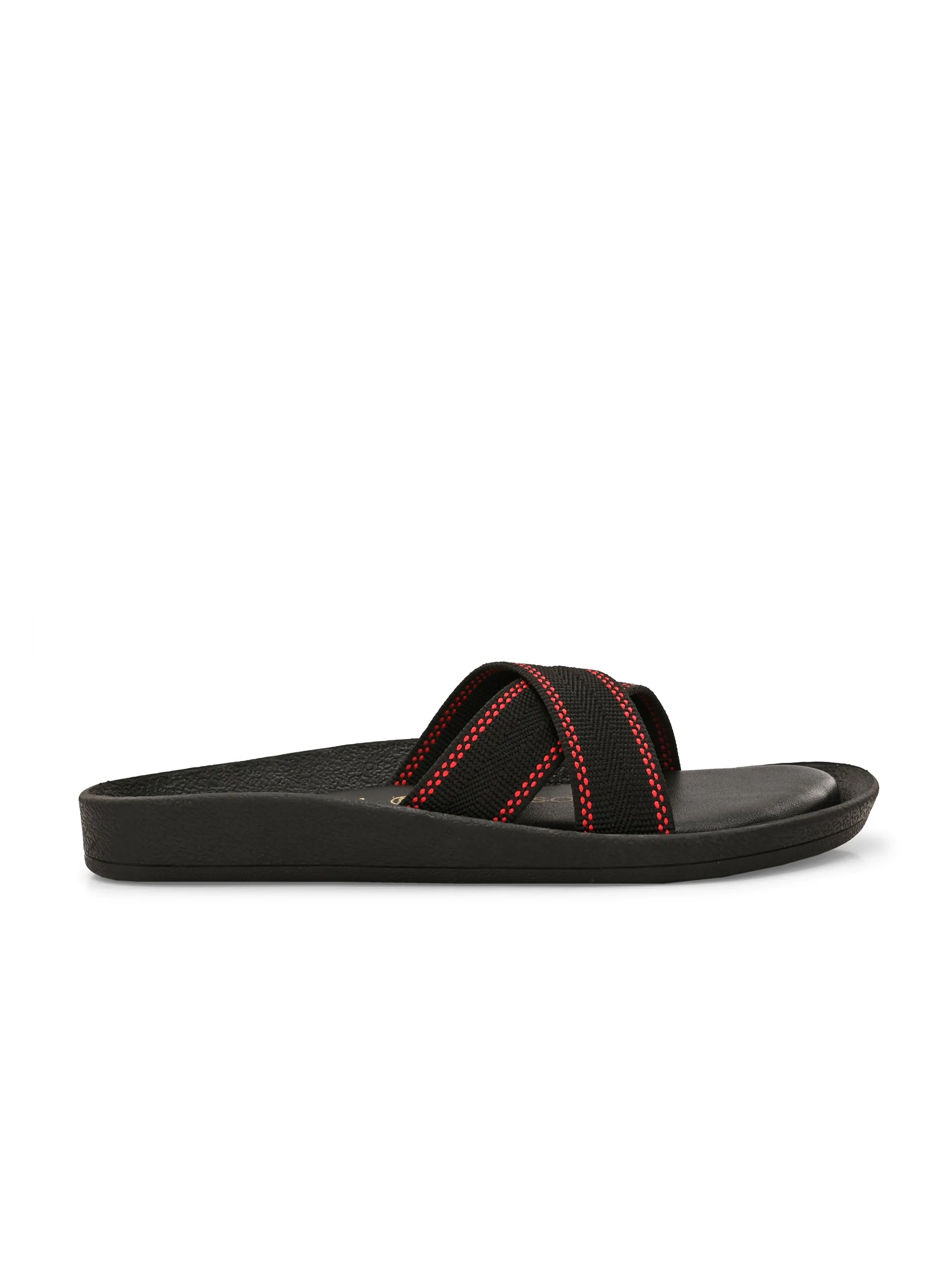 El Paso Women Woven Design Slip-On Open Toe Flats