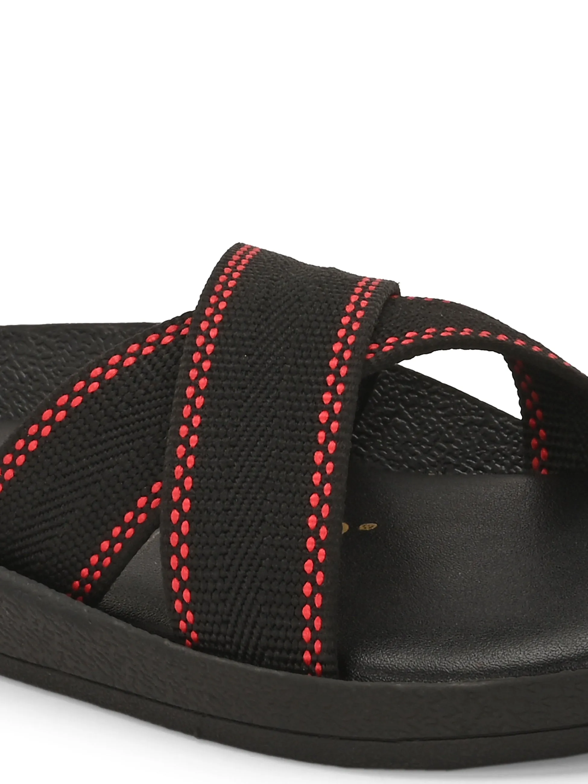 El Paso Women Woven Design Slip-On Open Toe Flats