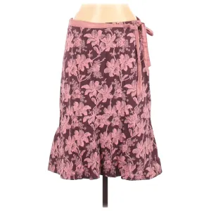 Elevenses Pink and Brown Floral Skirt Casual Skirt