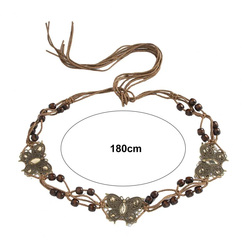 Ethnic Style Belt Women Belt Vintage Bohemian Beads