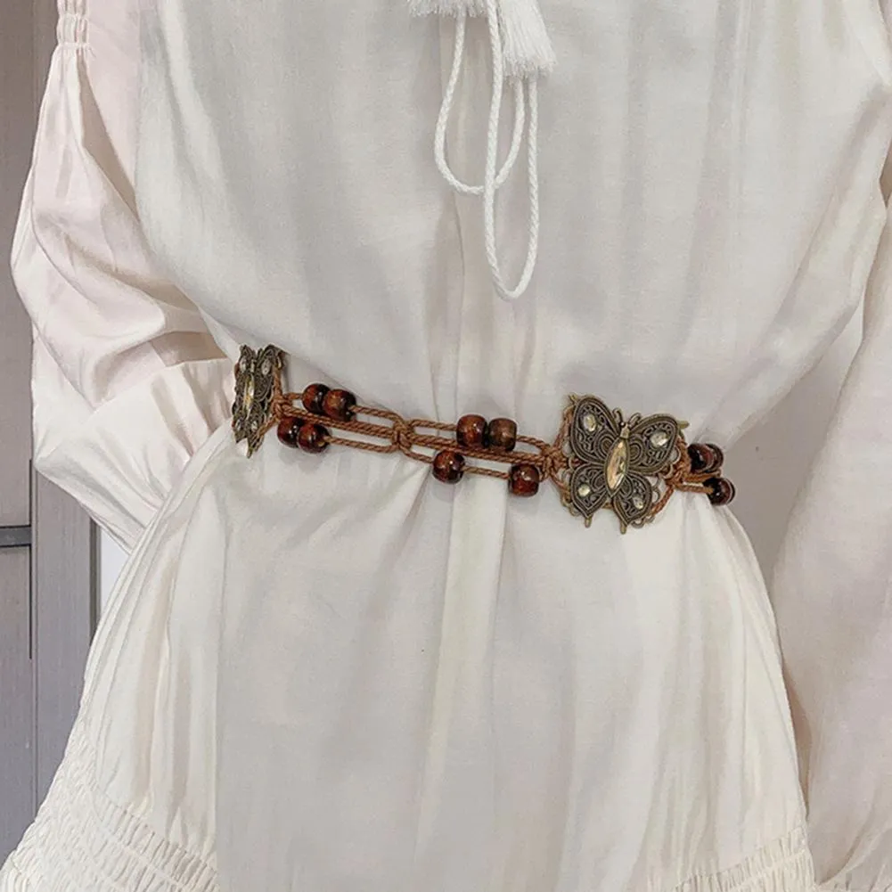 Ethnic Style Belt Women Belt Vintage Bohemian Beads