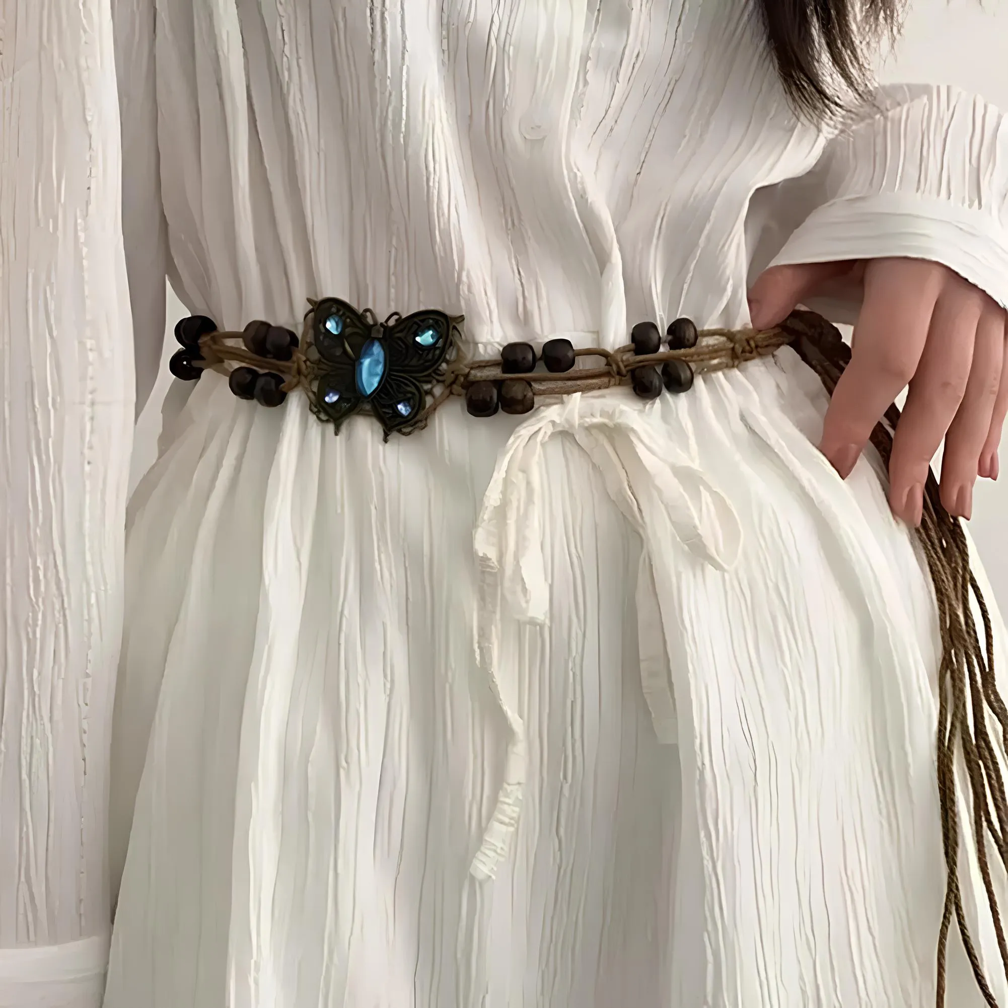 Ethnic Style Belt Women Belt Vintage Bohemian Beads