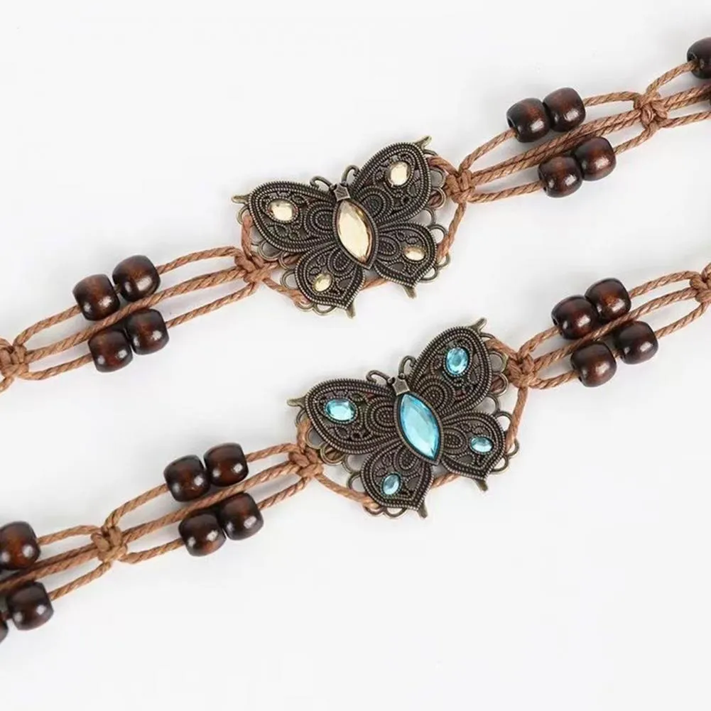 Ethnic Style Belt Women Belt Vintage Bohemian Beads