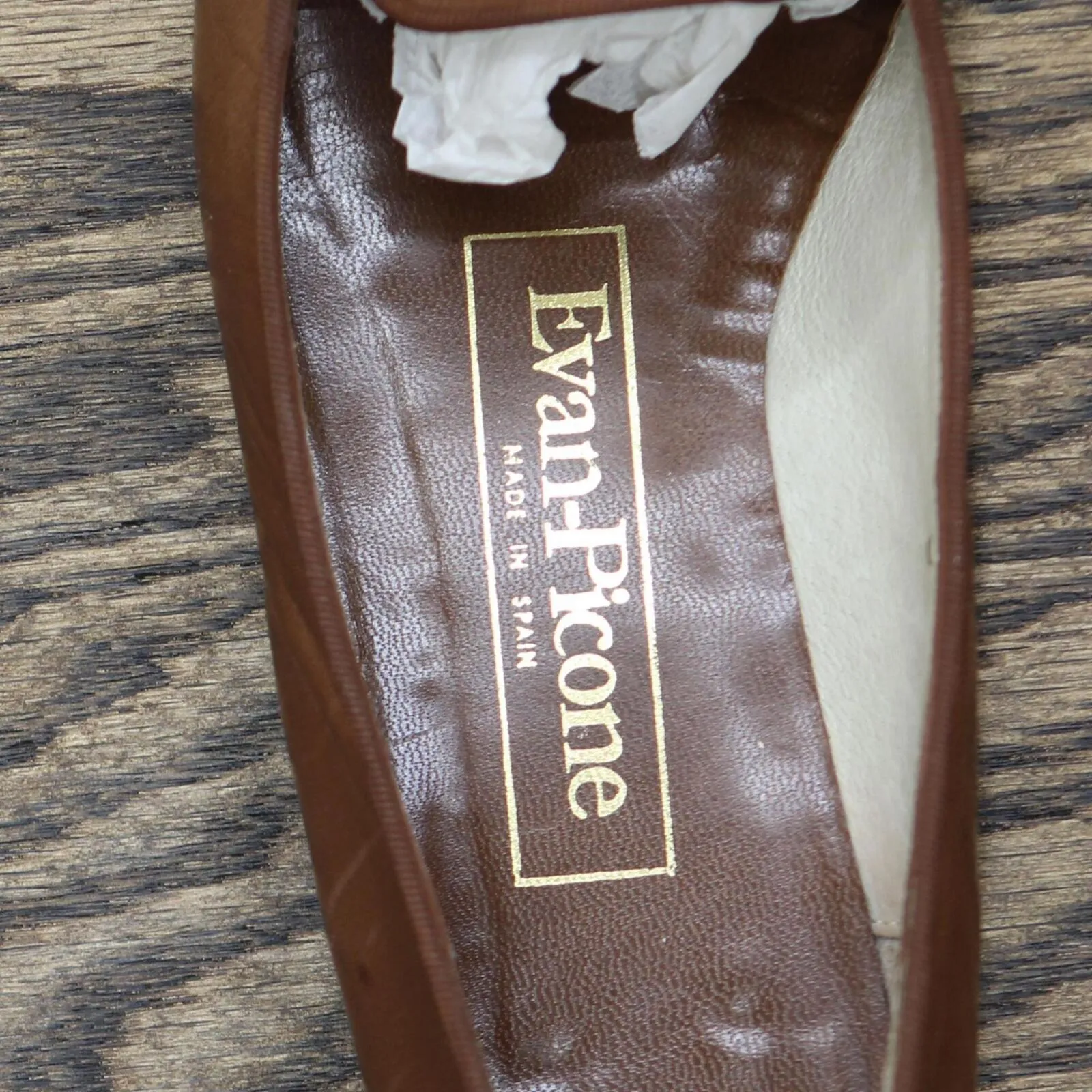 Evan-Picone Womens Vintage Bow Pull On Loafer Dress Flats Brown 5.5M