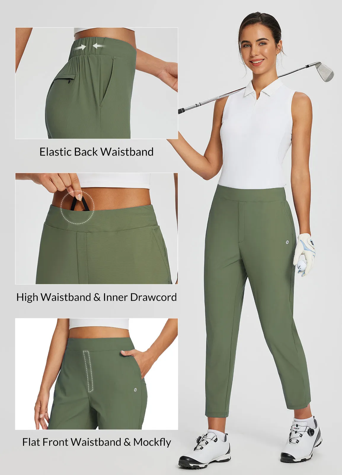 Flyleaf Ankle-length High-rise Pants
