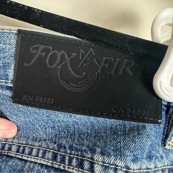 Fox Fire Y2K Vintage Stretch Dark Stone Wash Rhinestone V-Shapes Jeans NWT 9