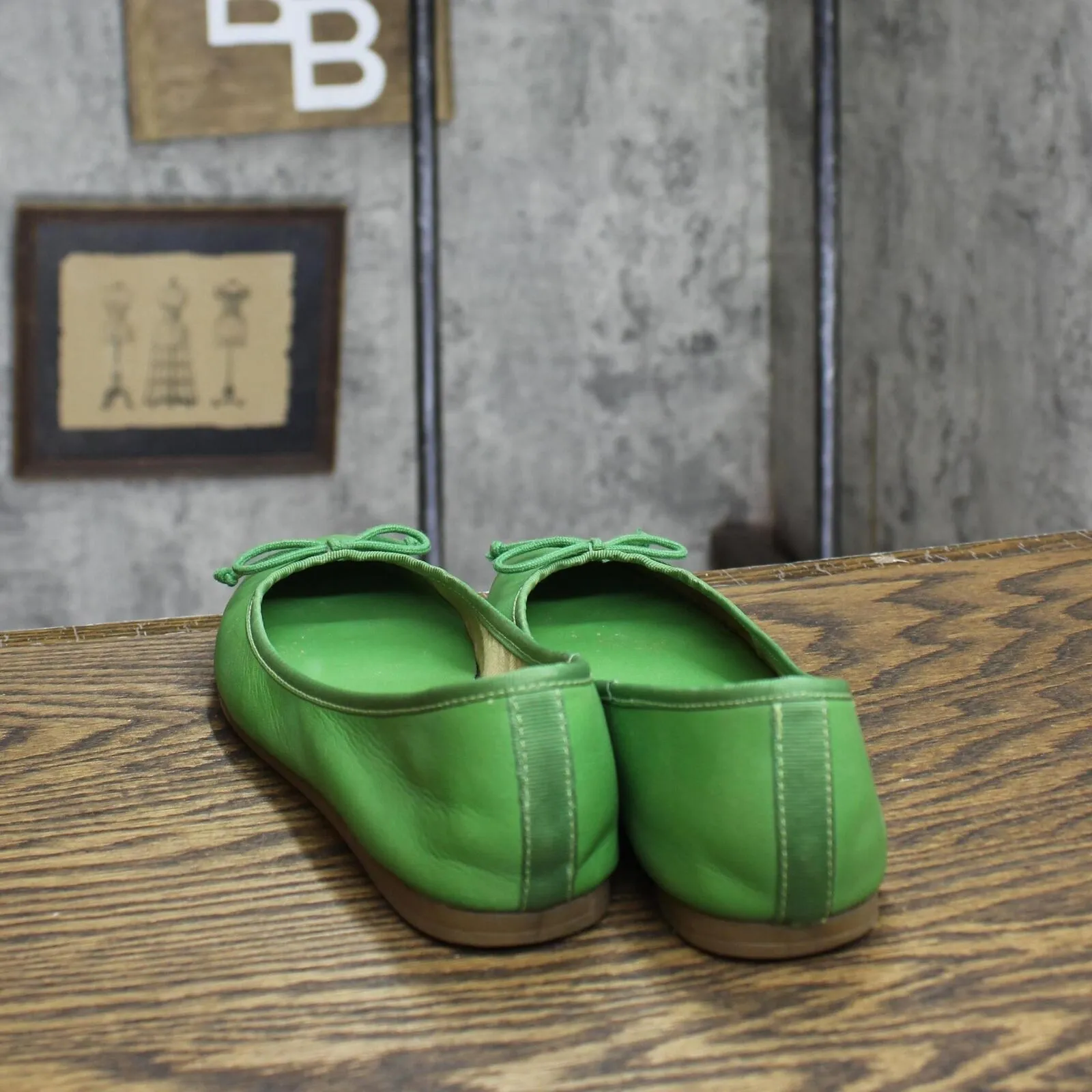 Franco Sarto Womens Vintage Box Flats 1673eb18e0612c Green 6.5M