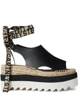Gaia logo-ribbon platform espadrilles<BR/><BR/><BR/>