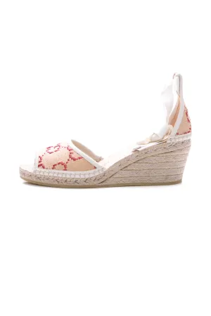 GG Espadrille Wedge Sandals - Size 40