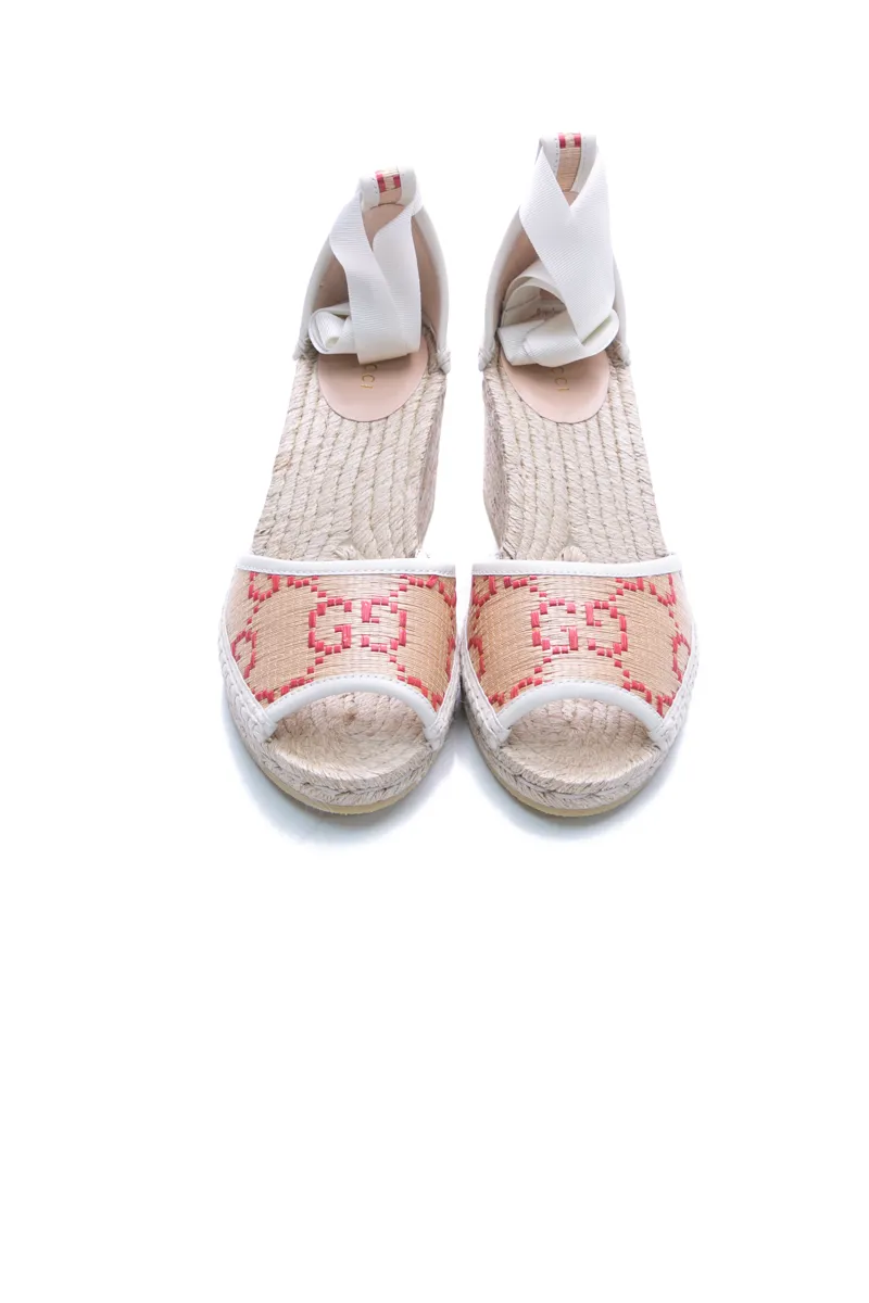 GG Espadrille Wedge Sandals - Size 40