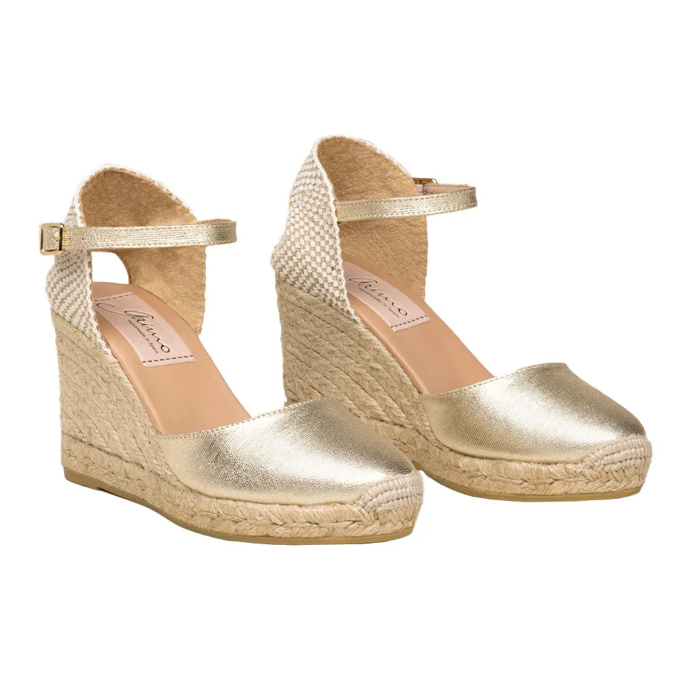 GLOBAL Gold espadrilles