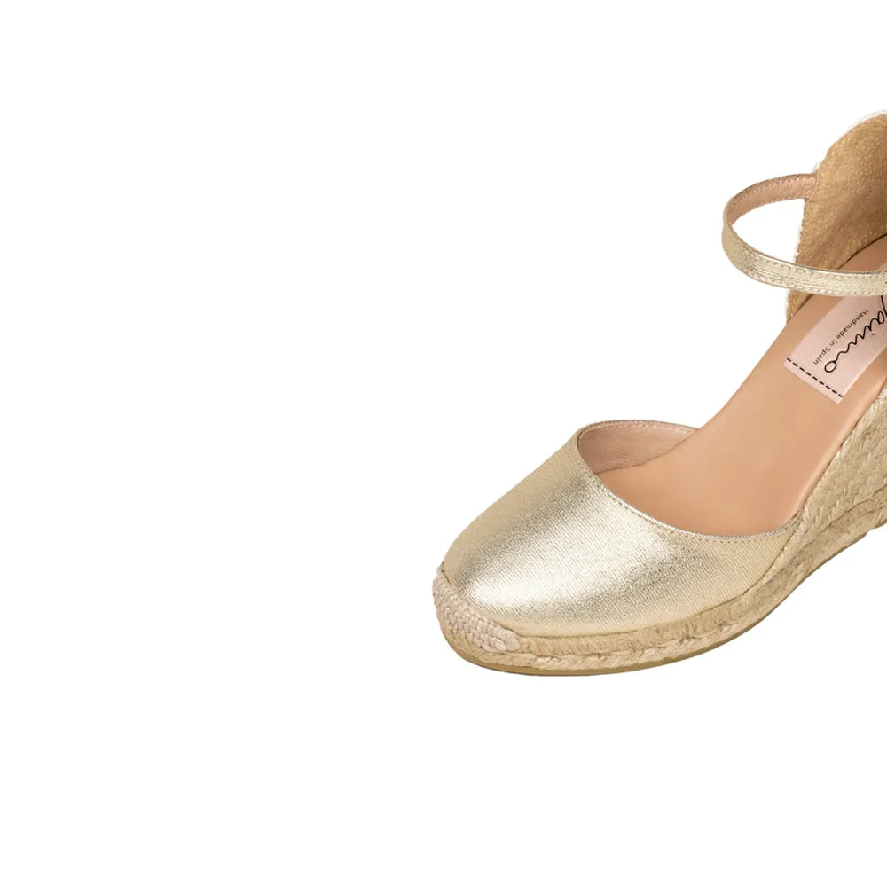 GLOBAL Gold espadrilles