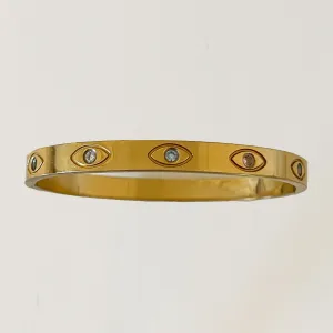 Gold Celestial Bangle | Waterproof | Stainless Steel