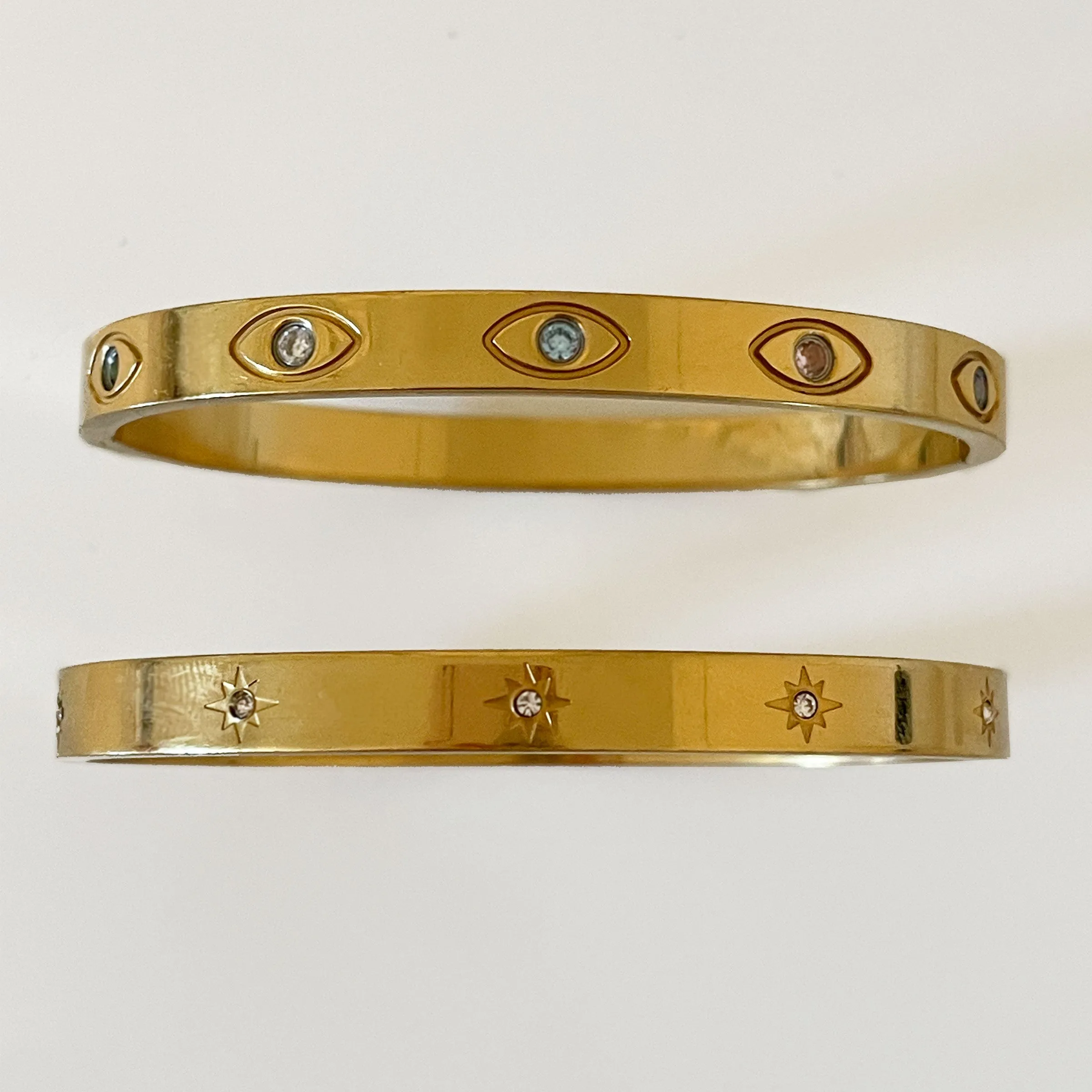 Gold Celestial Bangle | Waterproof | Stainless Steel