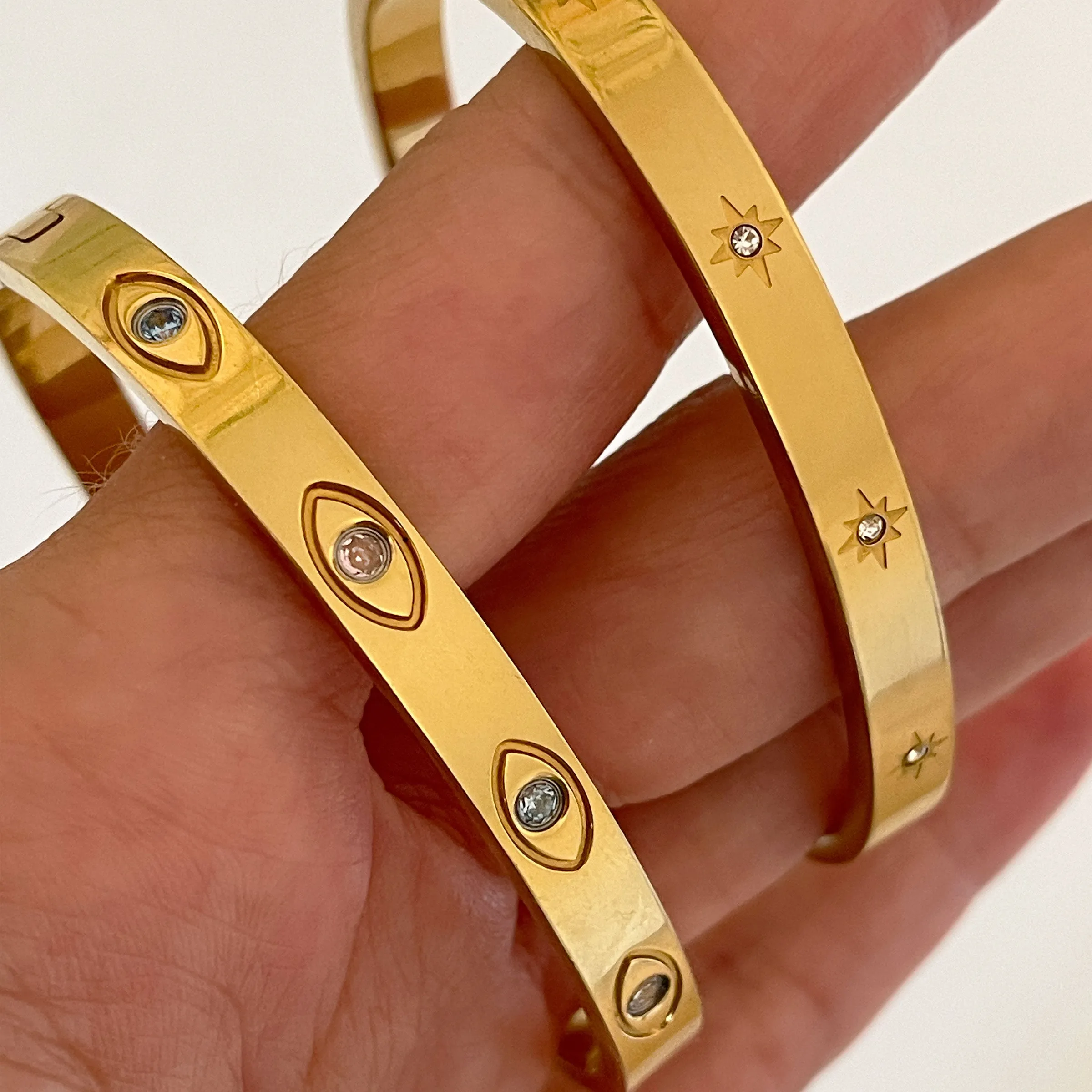 Gold Celestial Bangle | Waterproof | Stainless Steel