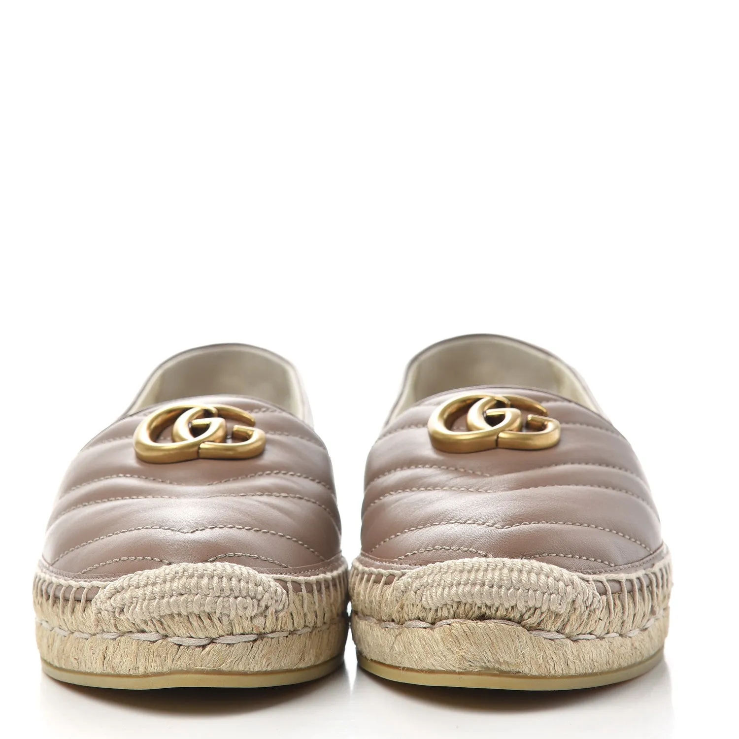 Gucci GG Marmont Matelassé Chevron Espadrilles in Rose Pink