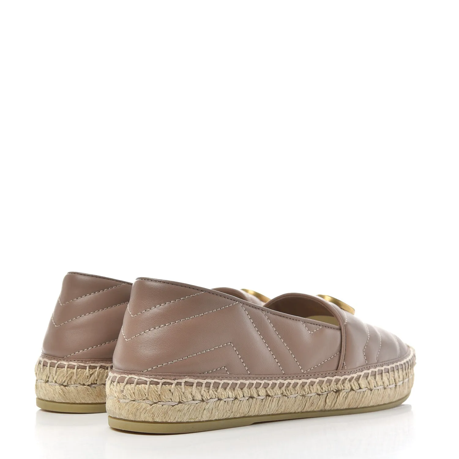 Gucci GG Marmont Matelassé Chevron Espadrilles in Rose Pink