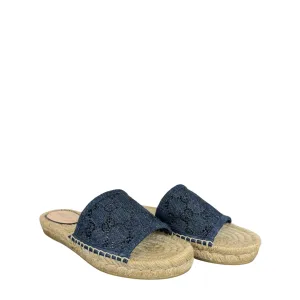 Gucci Pilar Denim Slide Espadrilles - Size 36