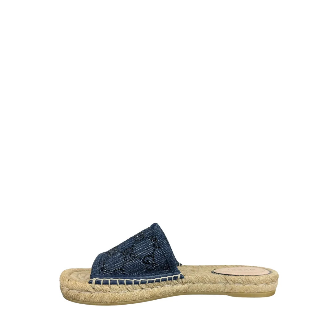 Gucci Pilar Denim Slide Espadrilles - Size 36