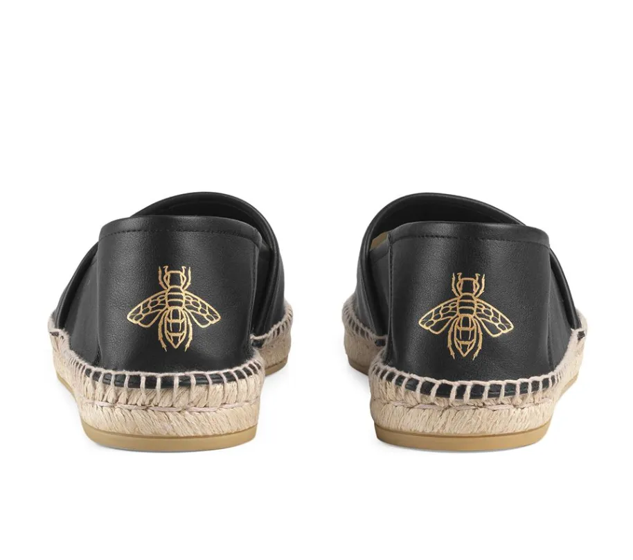Gucci Worldwide Slip on Espadrilles in Black