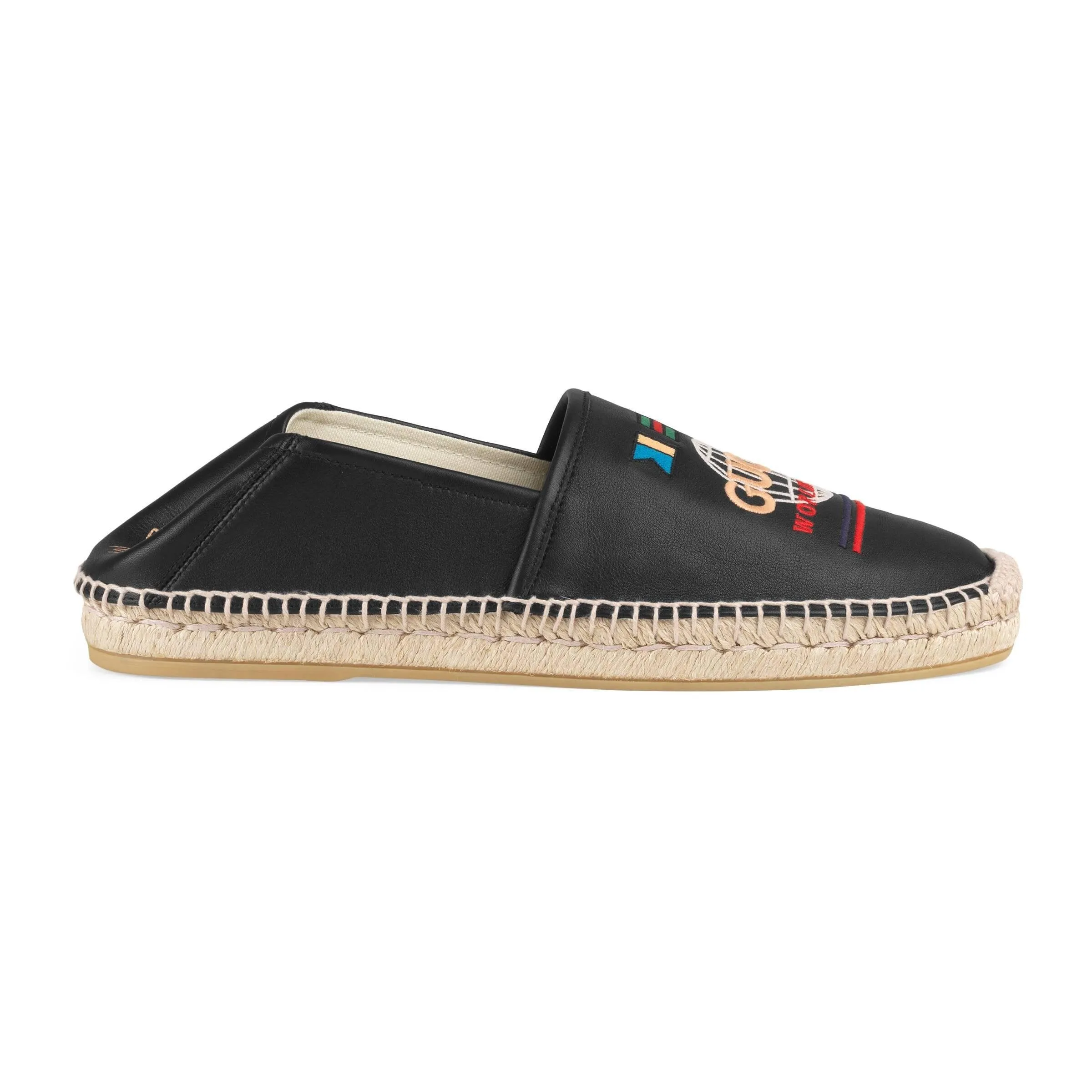 Gucci Worldwide Slip on Espadrilles in Black