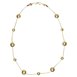 Gurhan 22k Gold Ruby Lentil Necklace