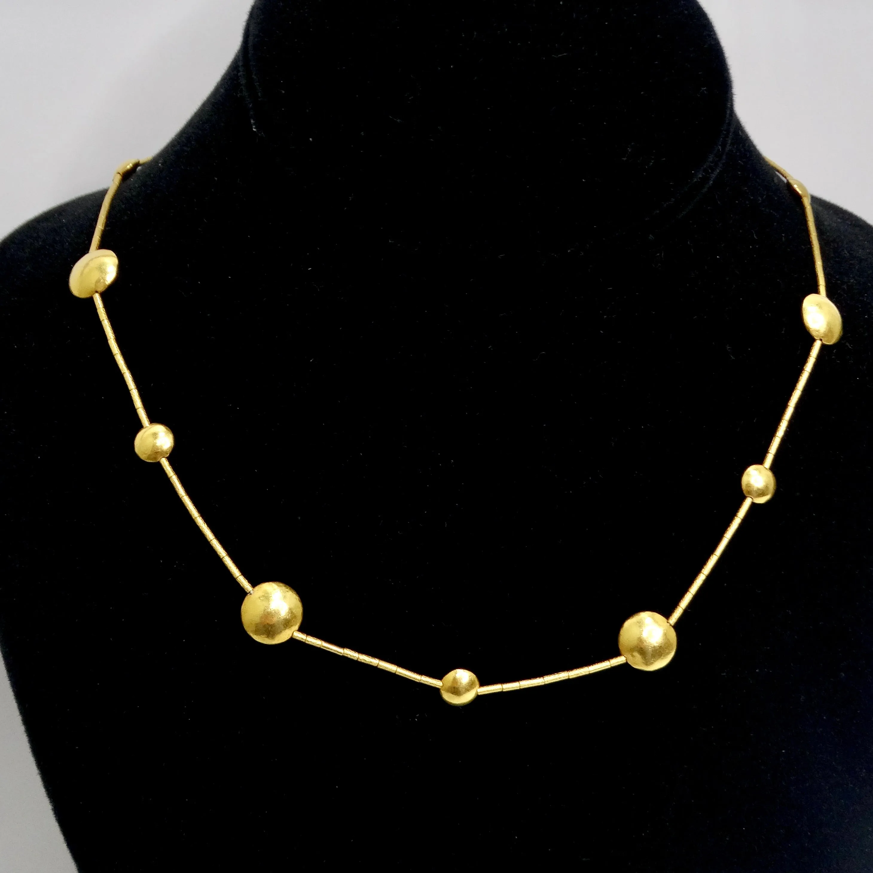 Gurhan 22k Gold Ruby Lentil Necklace