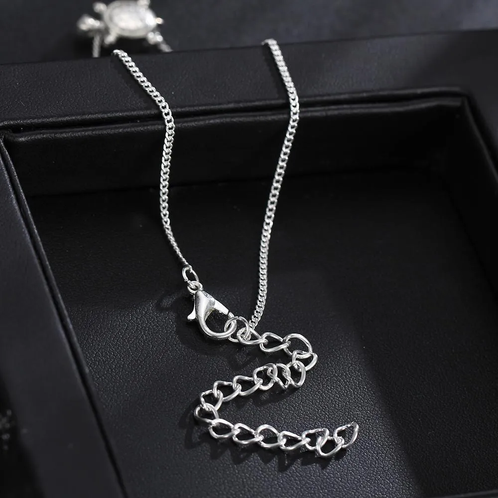 Handmade Silver Turtle Anklet