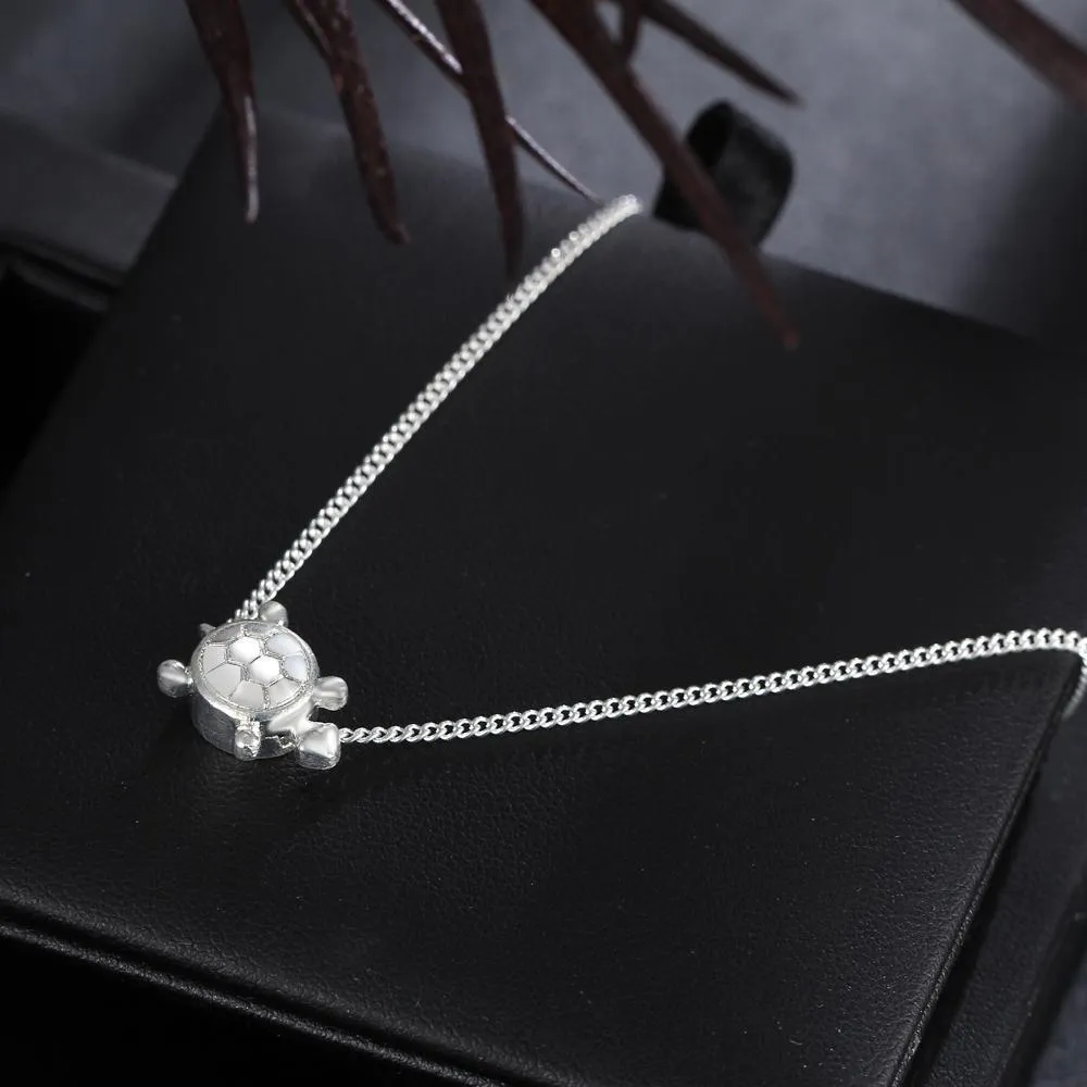 Handmade Silver Turtle Anklet