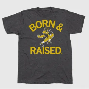Hawkeyes Born & Raised Vintage Charcoal by Raygun