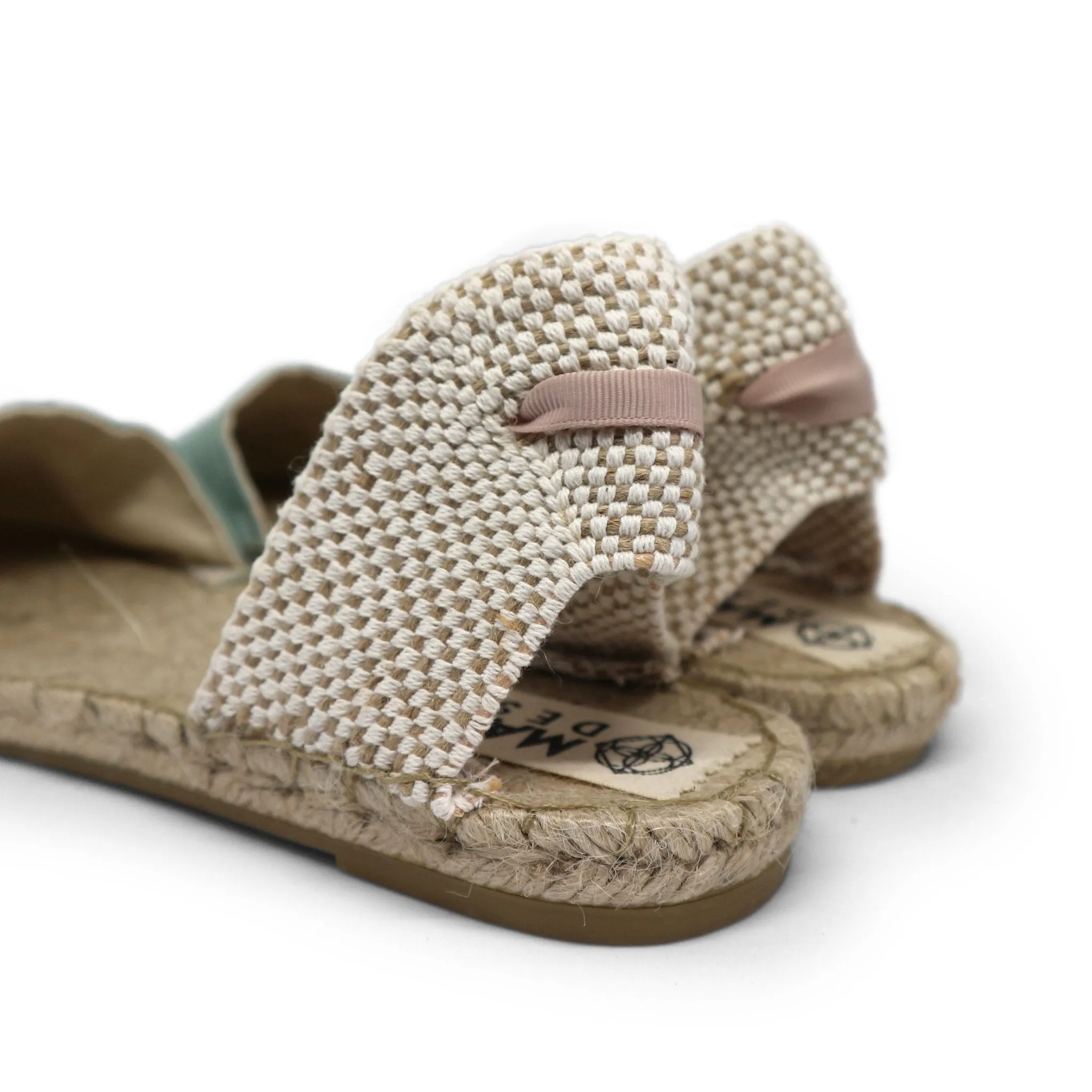 Herringbone Vegan Espadrilles - Beige - Classic Sole